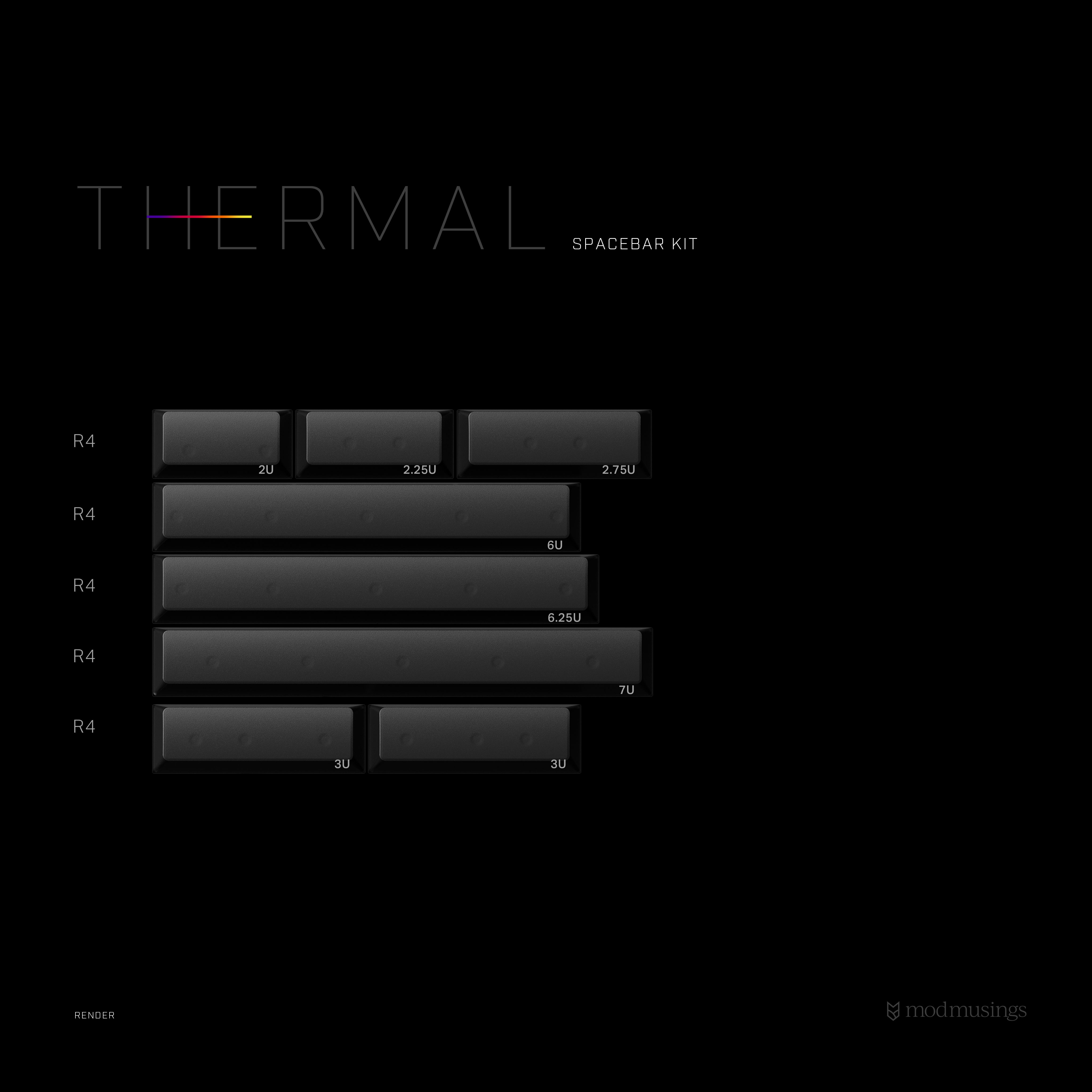 PBTFans Thermal - Double-Shot ABS Keycap Set