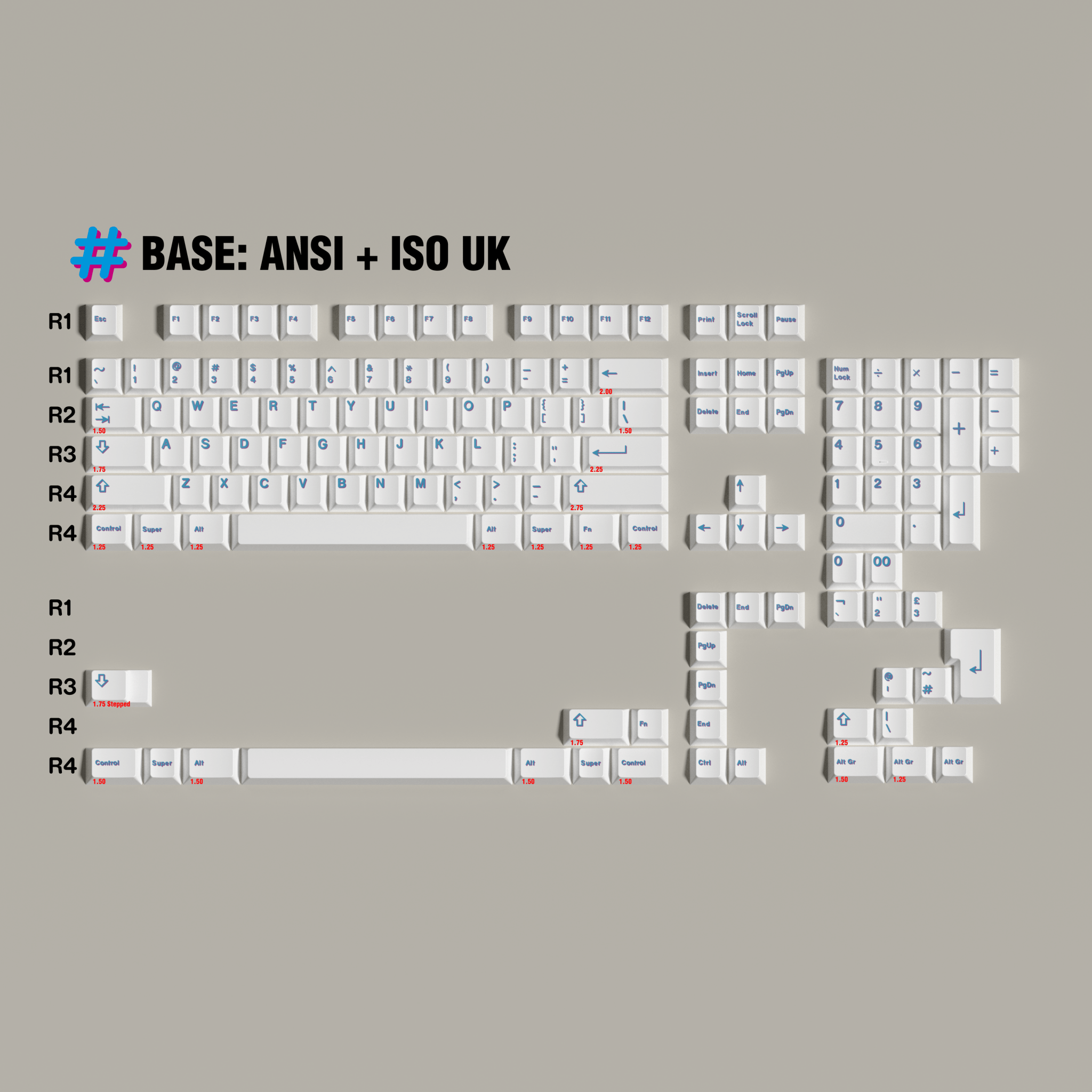PBT Glitch Cherry Profile PBT Keycap Set - MonacoKeys