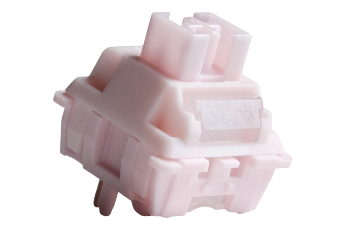 Huano Sakura V2 linear switch in pastel pink with LED diffuser in the top housing window