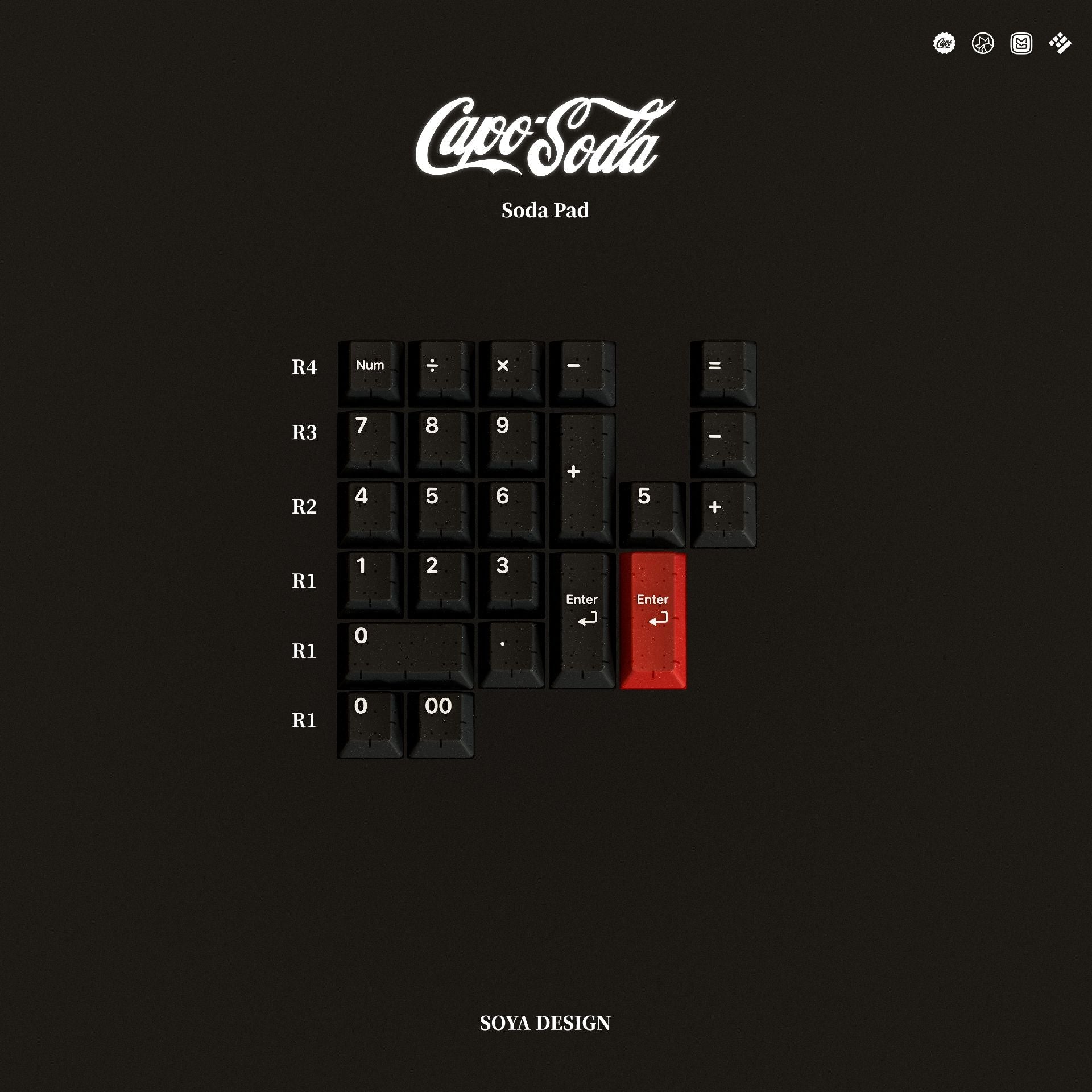 KAP Capo Soda - Cherry Profile ABS+PBT Double-Shot Keycap Set - MonacoKeys