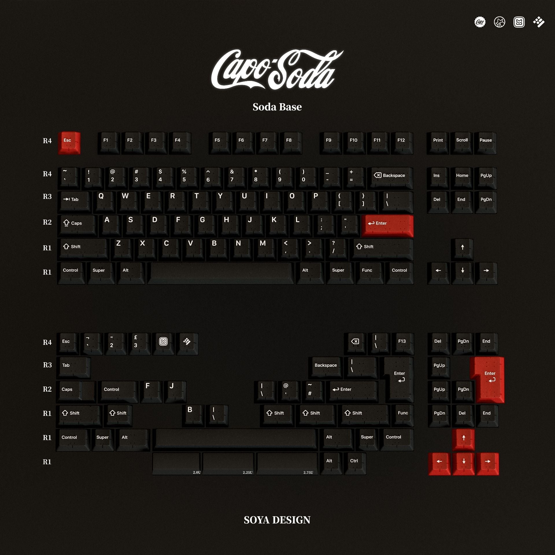 KAP Capo Soda - Cherry Profile ABS+PBT Double-Shot Keycap Set - MonacoKeys