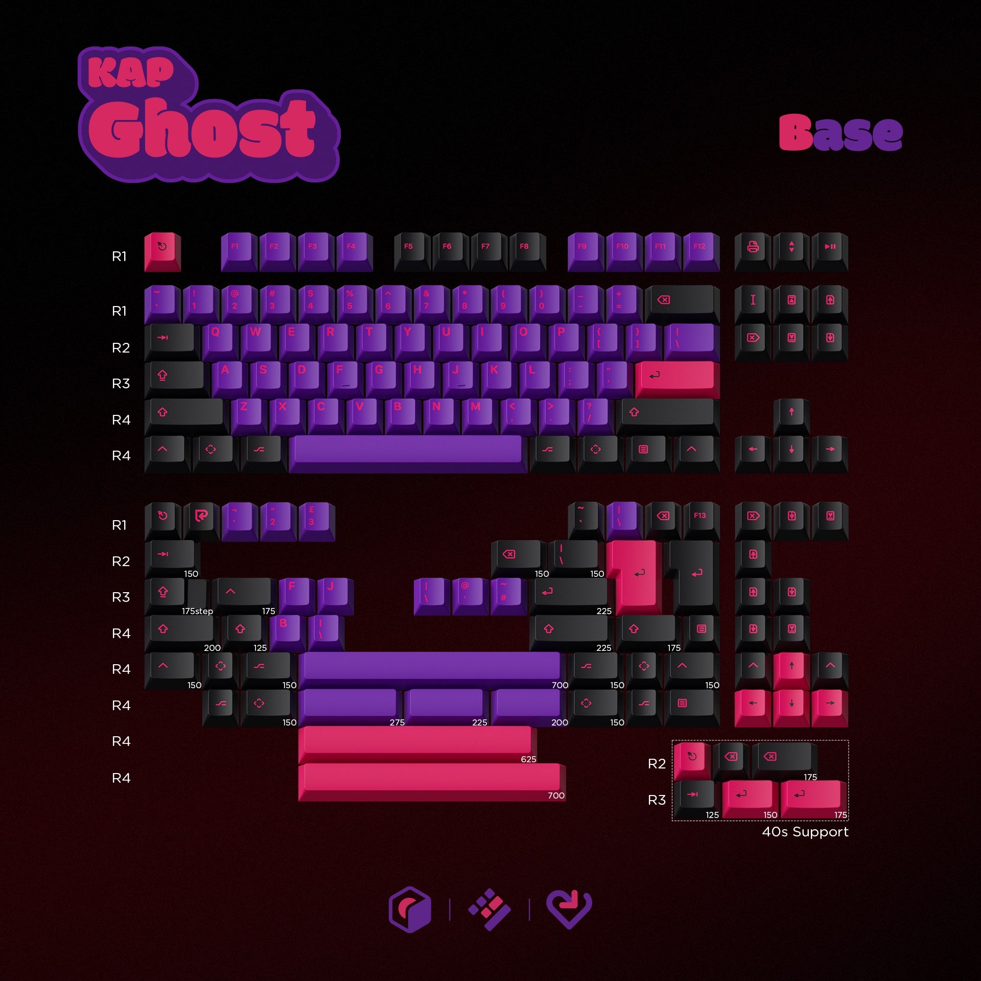 KAP Ghost - Cherry Profile PBT Double-Shot Keycap Set - MonacoKeys