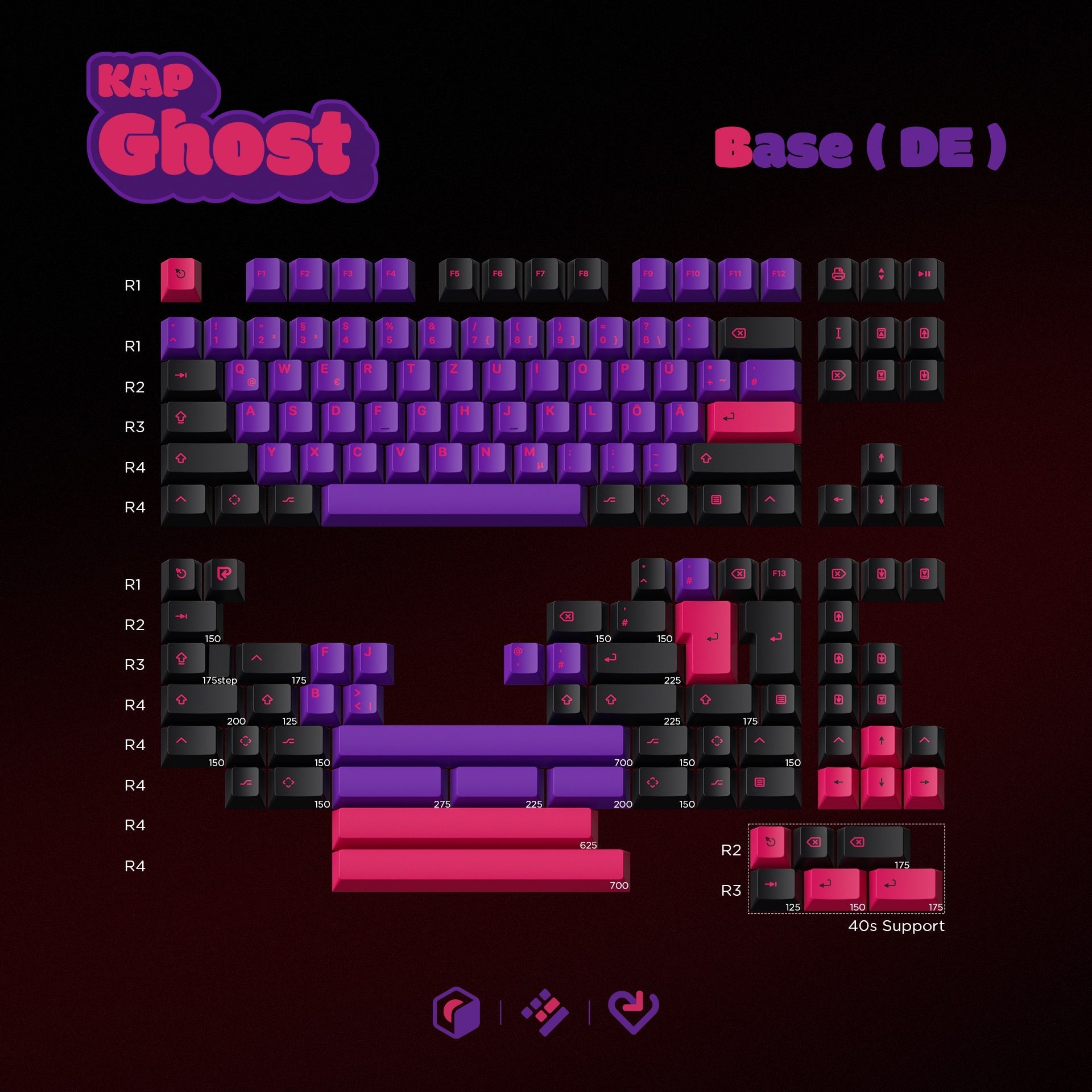 KAP Ghost - Cherry Profile PBT Double-Shot Keycap Set - MonacoKeys