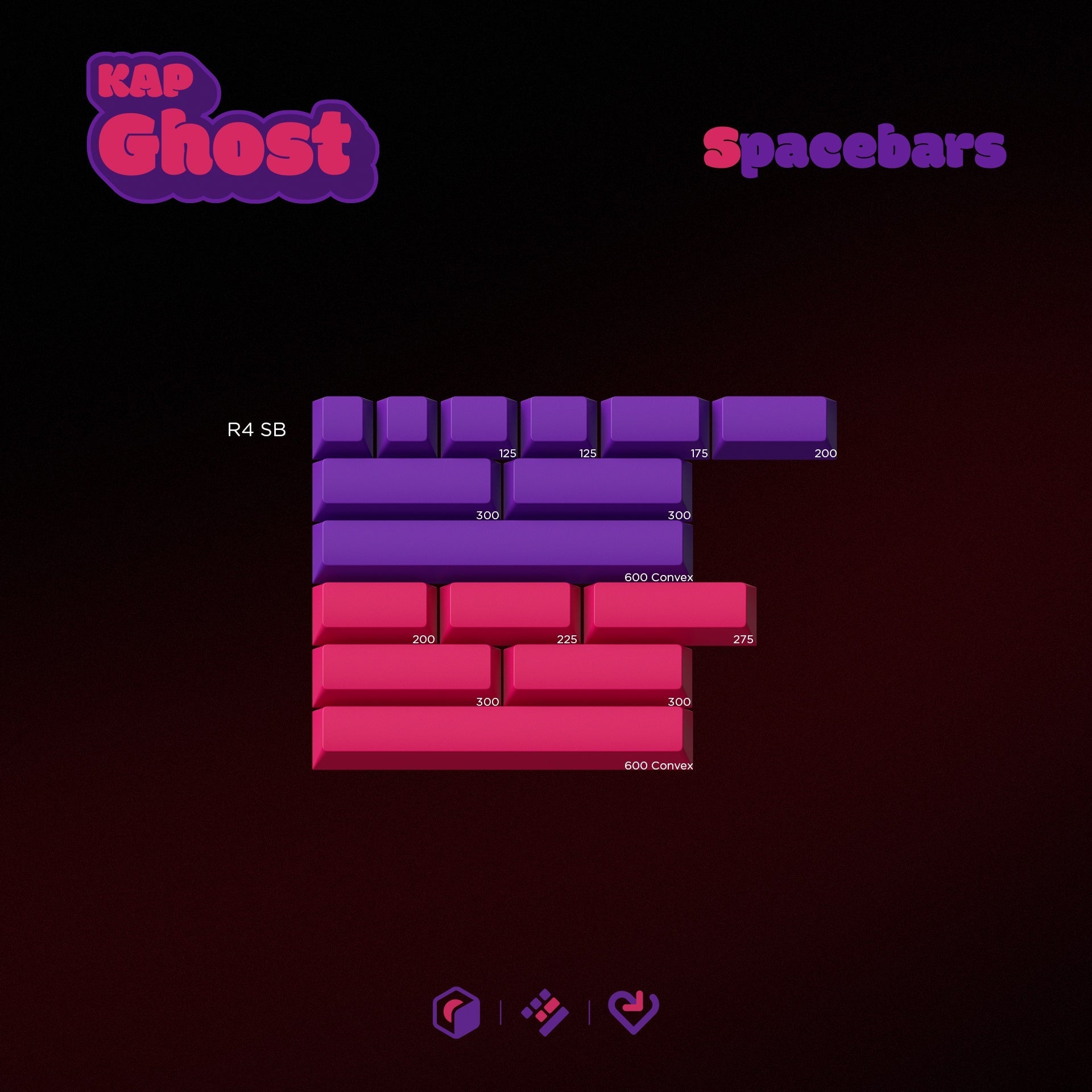 KAP Ghost - Cherry Profile PBT Double-Shot Keycap Set - MonacoKeys