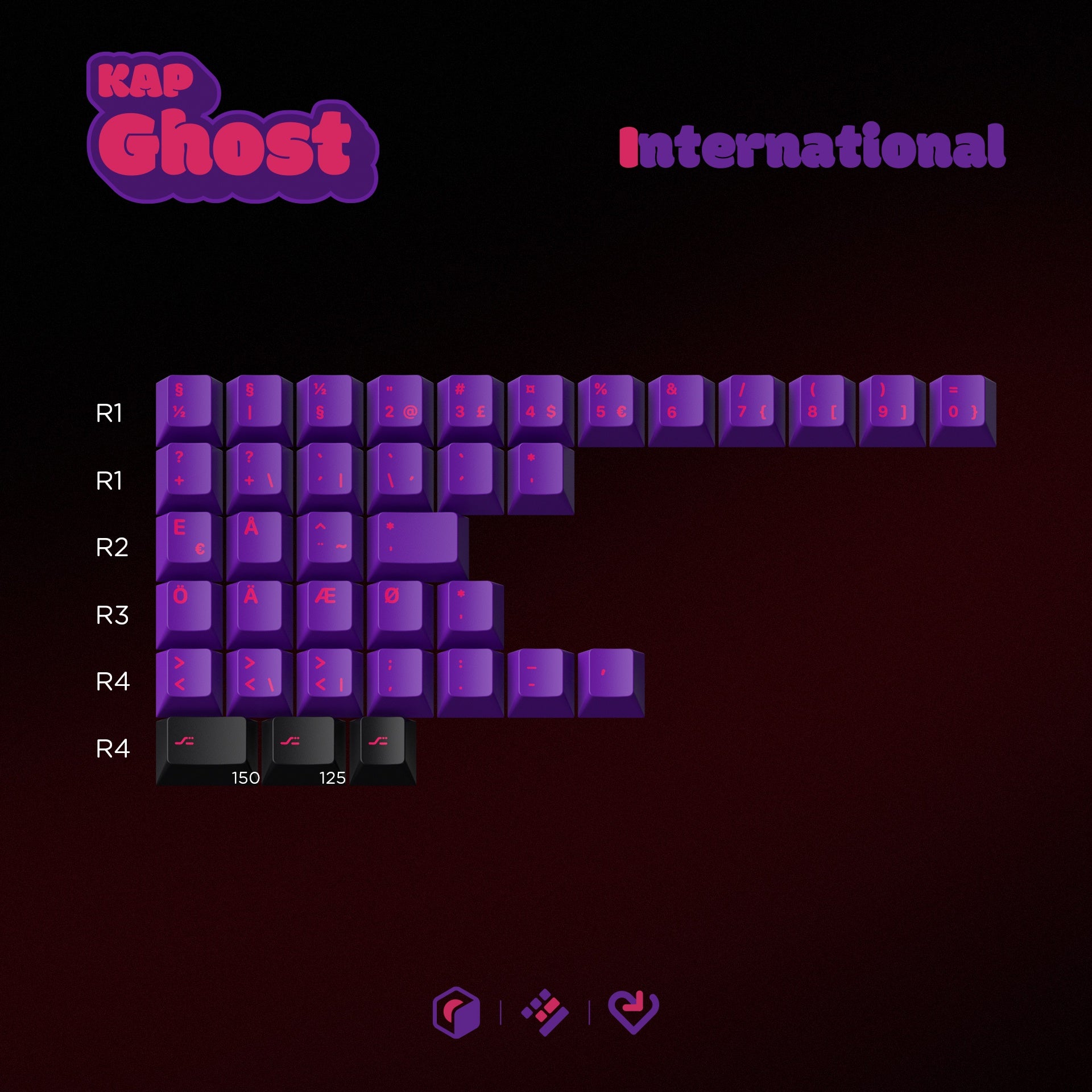 KAP Ghost - Cherry Profile PBT Double-Shot Keycap Set - MonacoKeys