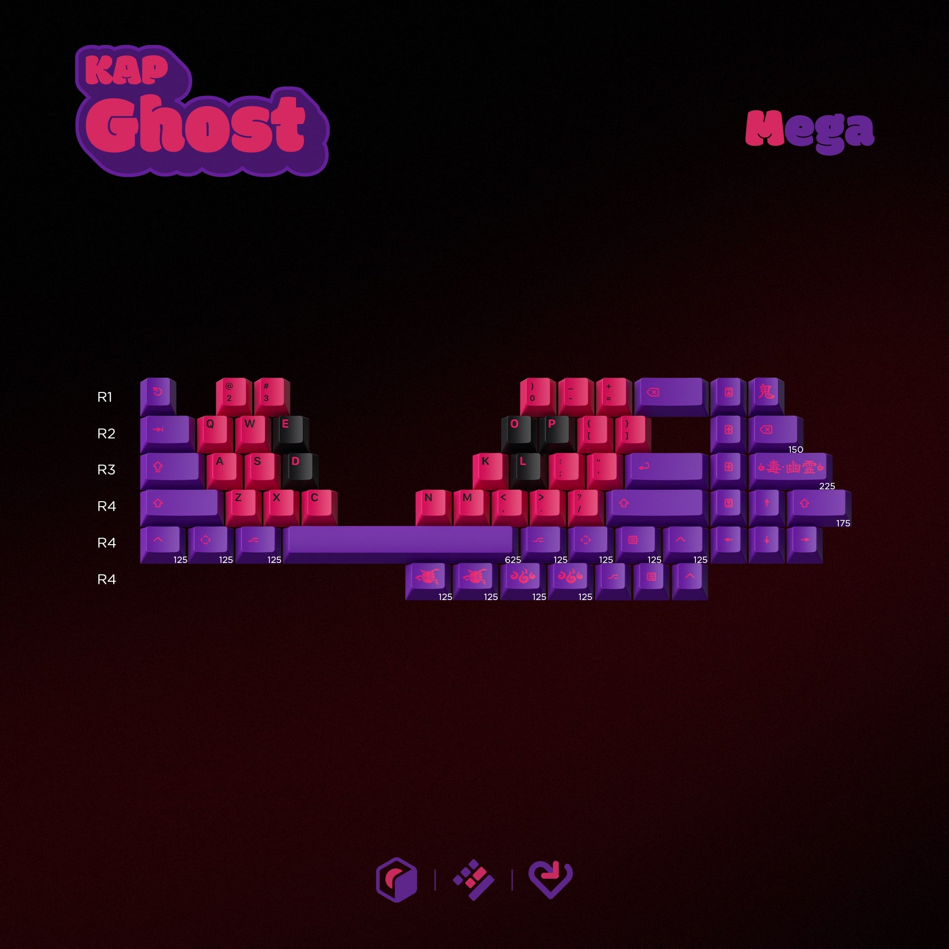 KAP Ghost - Cherry Profile PBT Double-Shot Keycap Set - MonacoKeys