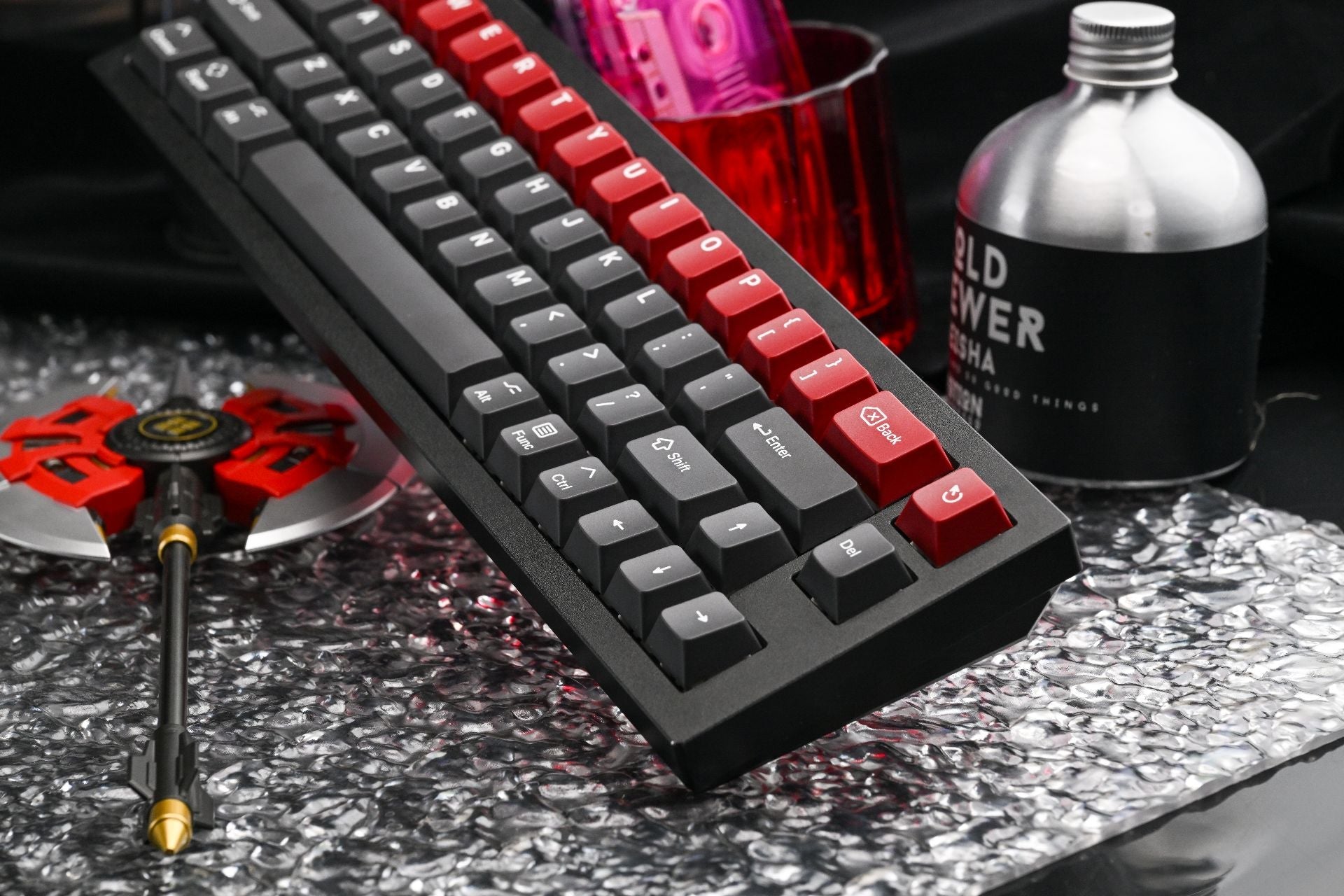 KAP Grey Alert - Cherry Profile PBT Double-Shot Keycap Set - MonacoKeys