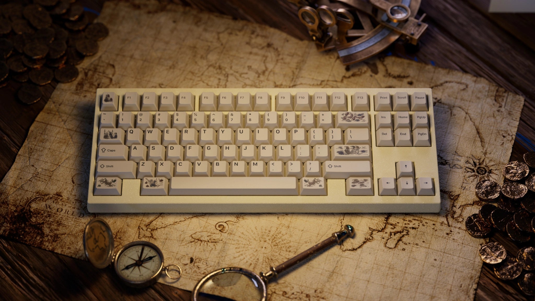 KAP T.O.T Theatrum Orbis Terrarum PBT Keycap Set - MonacoKeys