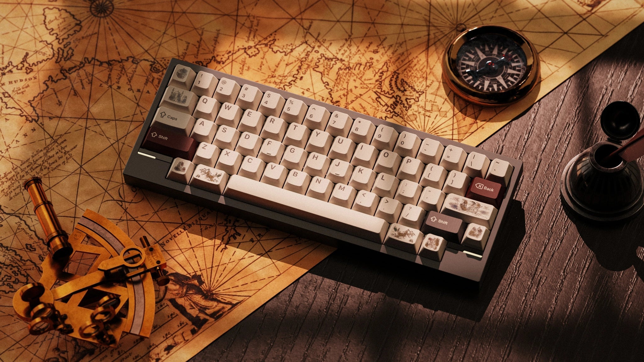KAP T.O.T Theatrum Orbis Terrarum PBT Keycap Set - MonacoKeys