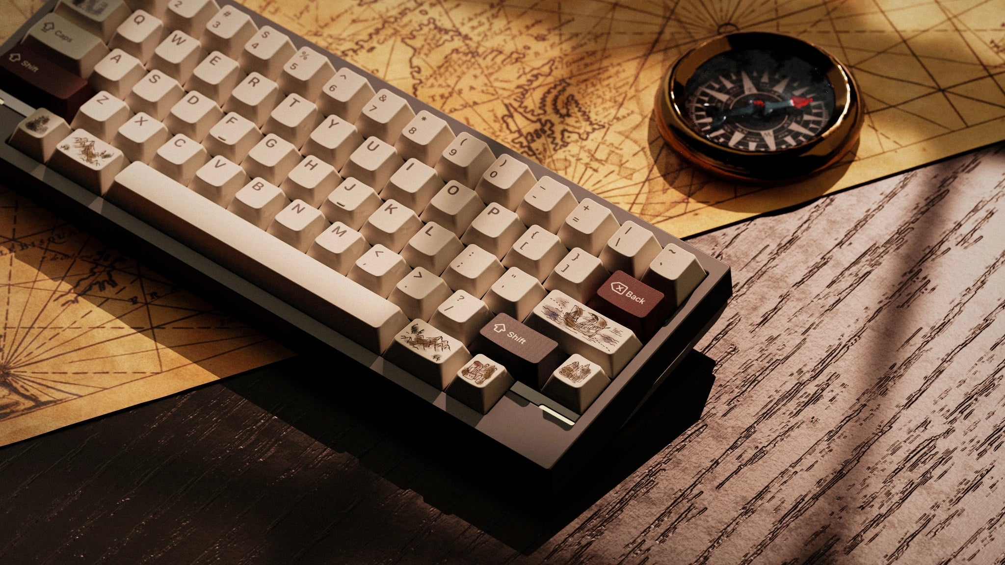 KAP T.O.T Theatrum Orbis Terrarum PBT Keycap Set - MonacoKeys