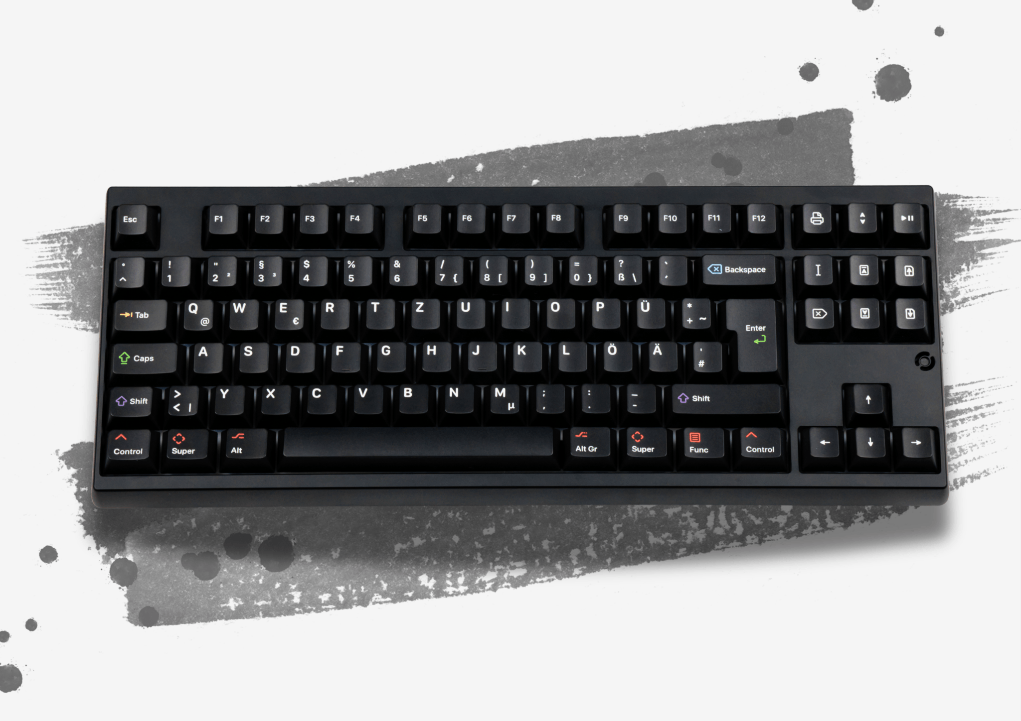 KAP WoB White on Black Double - Shot PBT Keycap Set - MonacoKeys