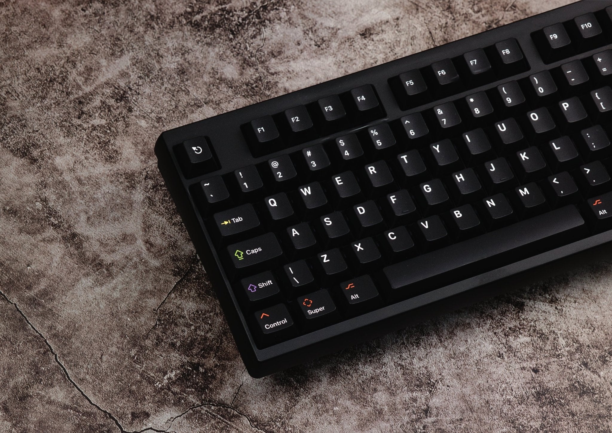 KAP WoB White on Black Double-Shot PBT Keycap Set - MonacoKeys