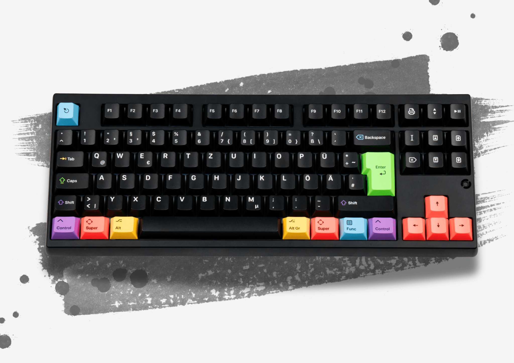 KAP WoB White on Black Double - Shot PBT Keycap Set - MonacoKeys