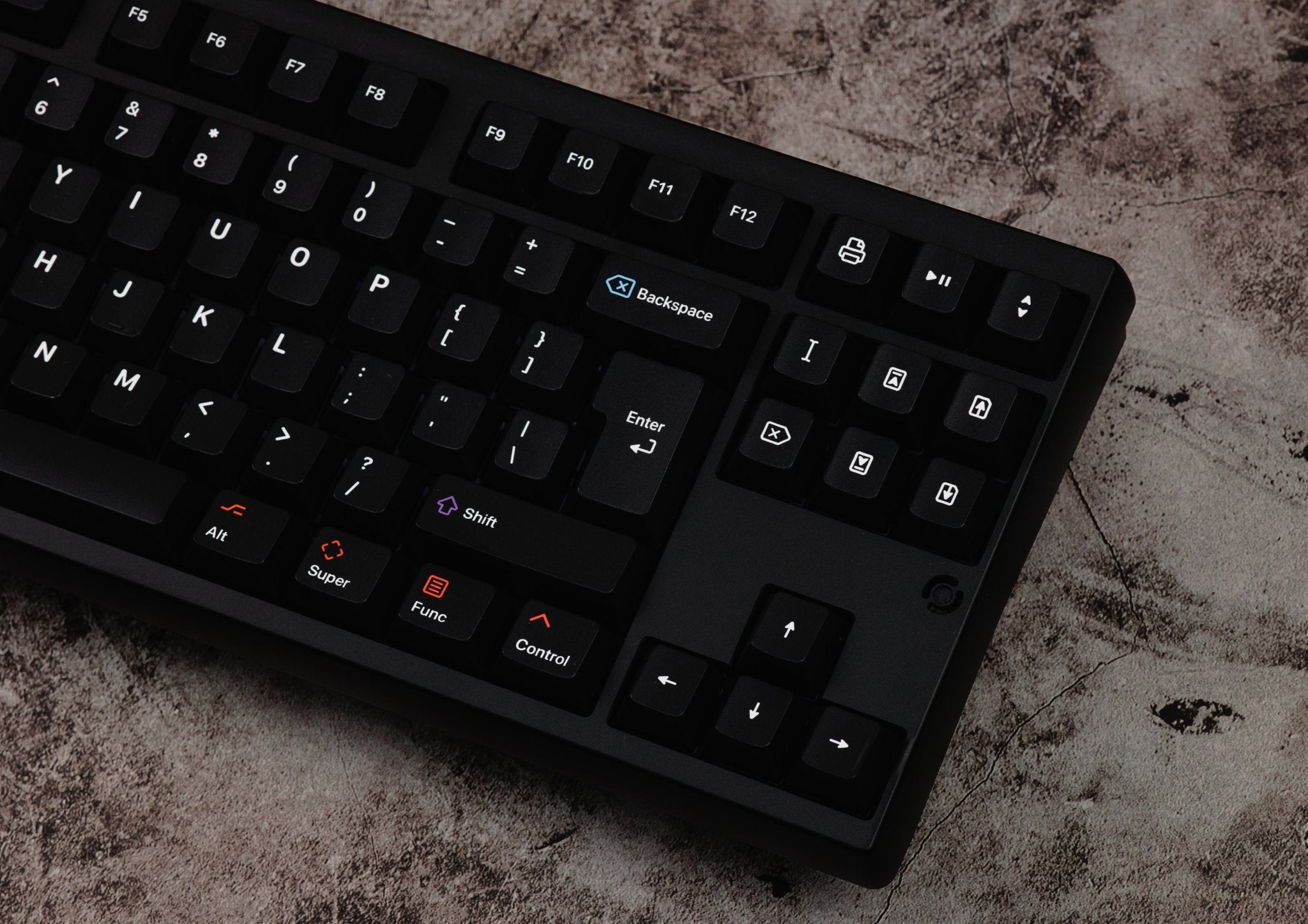 KAP WoB White on Black Double-Shot PBT Keycap Set - MonacoKeys