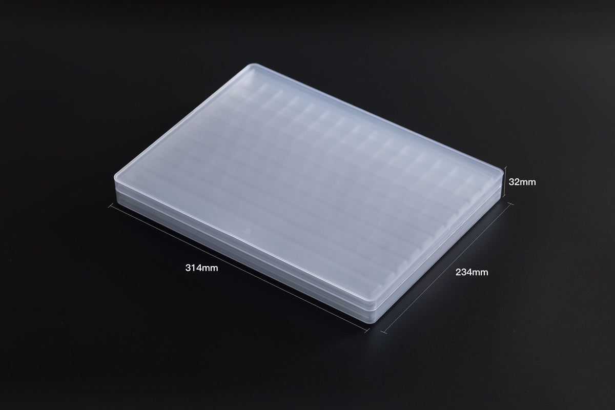 KBDFans Dual Layer Keycap Tray mit Maßangaben: ca. 314 × 234 × 32 mm