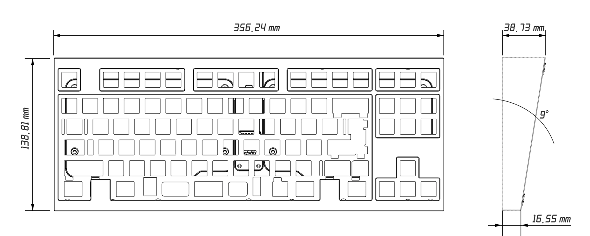 KBDFans TofuTKL - 80% TKL Mechanical Aluminium Keyboard Kit - MonacoKeys