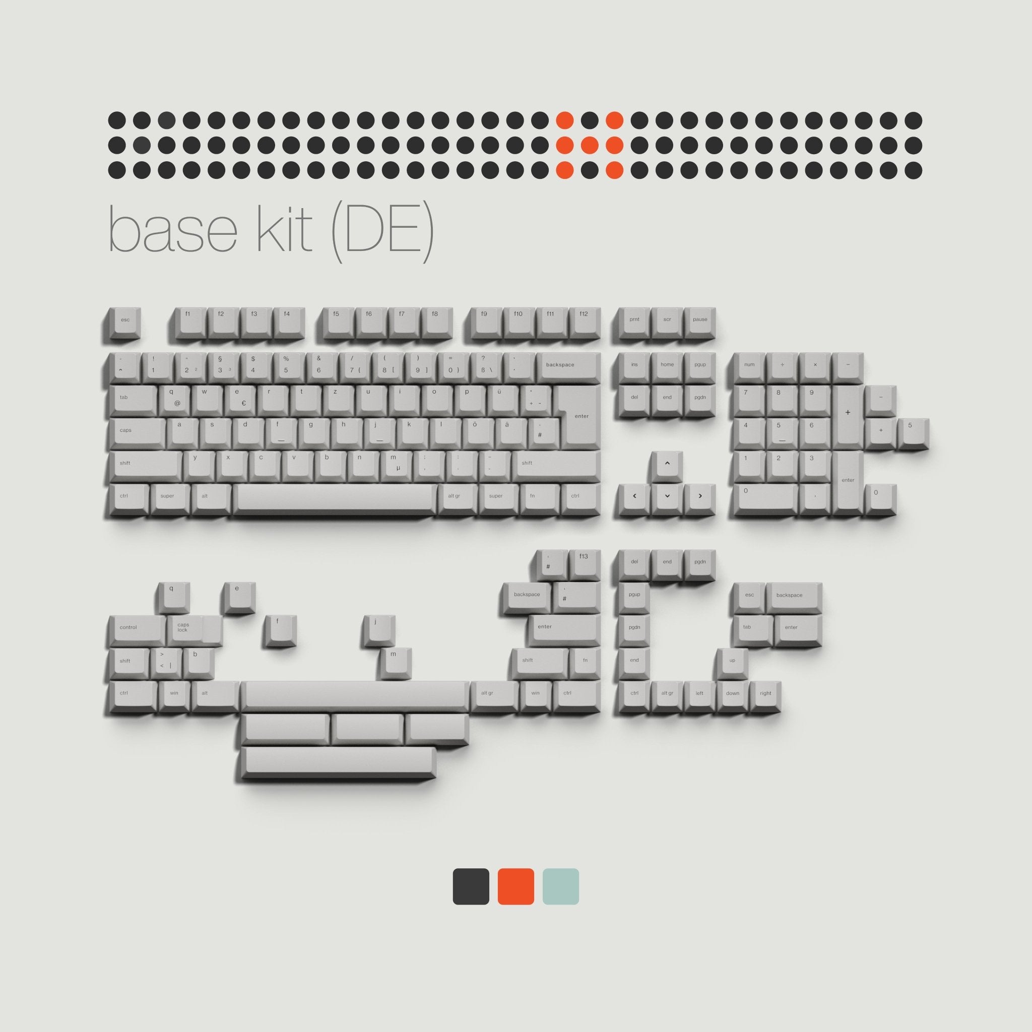 KCH Abstract Minimal - Cherry Profile PBT Dye-Sub Keycap Set - MonacoKeys