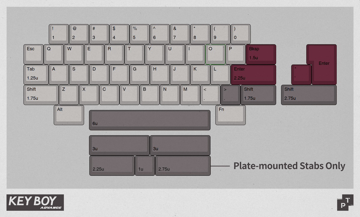 Keyboy Advance - 50% Custom Mechanical Keyboard Kit - MonacoKeys
