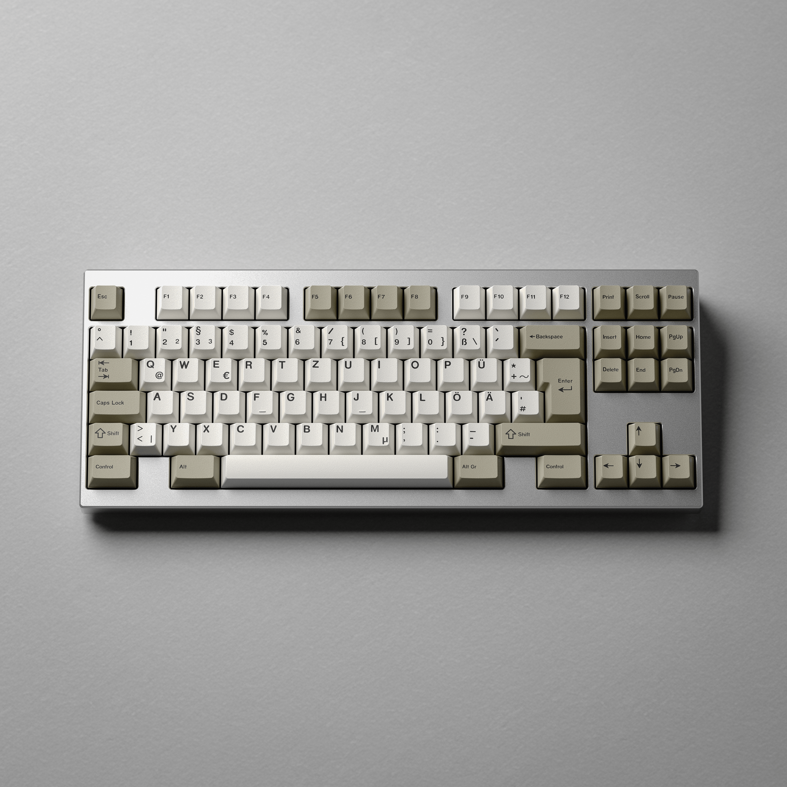 KKB Classic Beige Keycap Set ISO-DE – Retro ABS Double-Shot