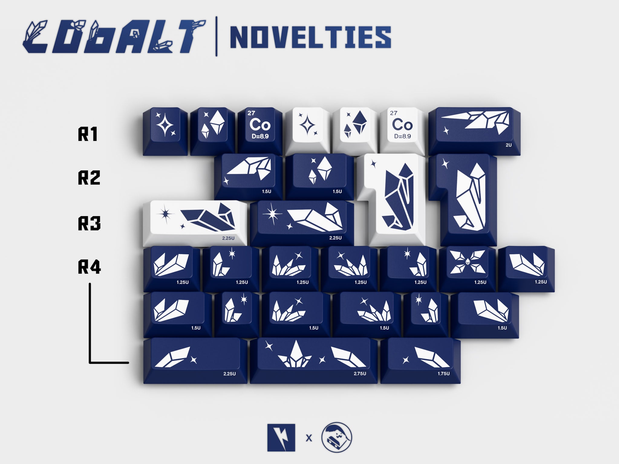 KKB Cobalt — Cherry Profile ABS Double-Shot Keycap Set