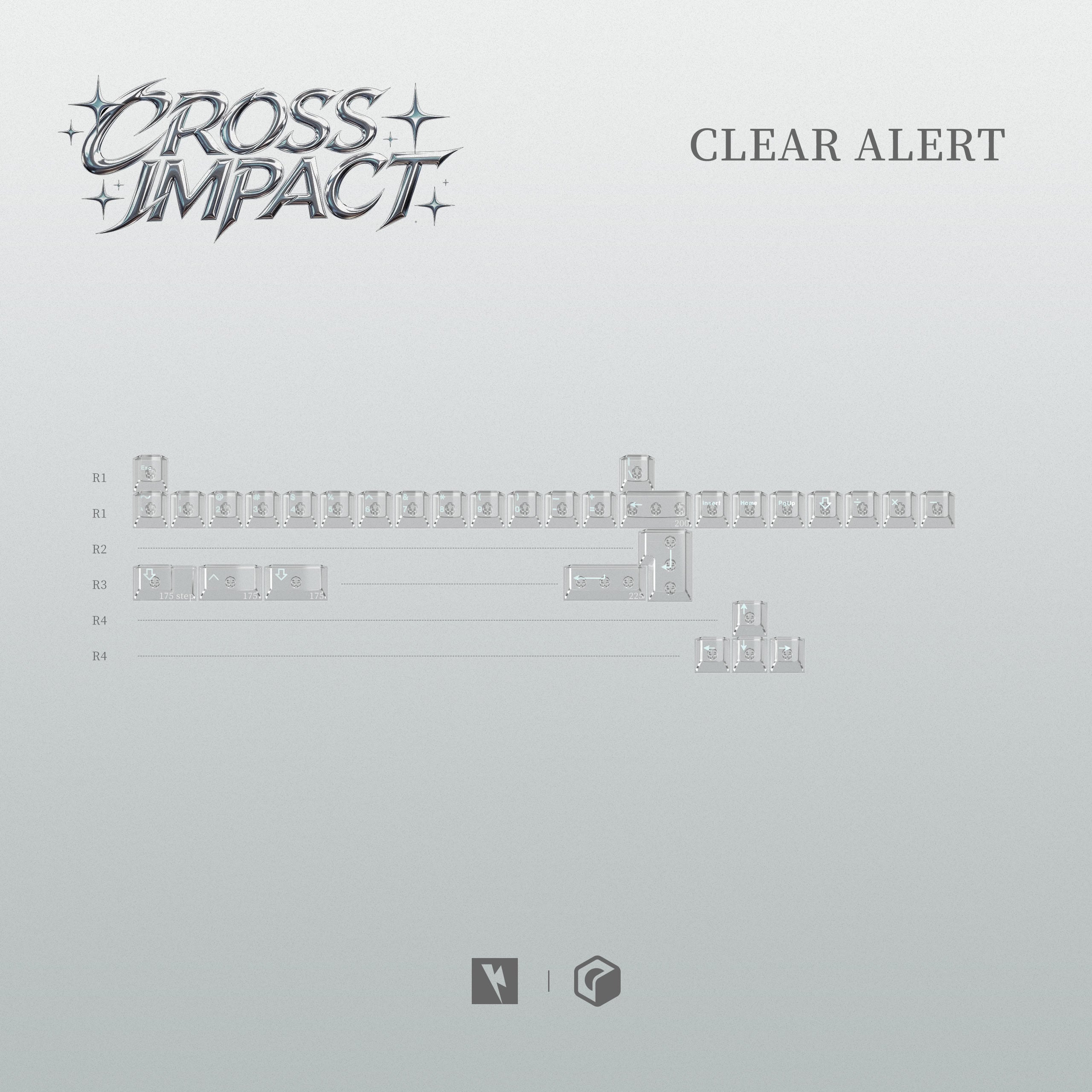 KKB Cross Impact - Cherry Profile ABS Triple-Shot Keycap Set