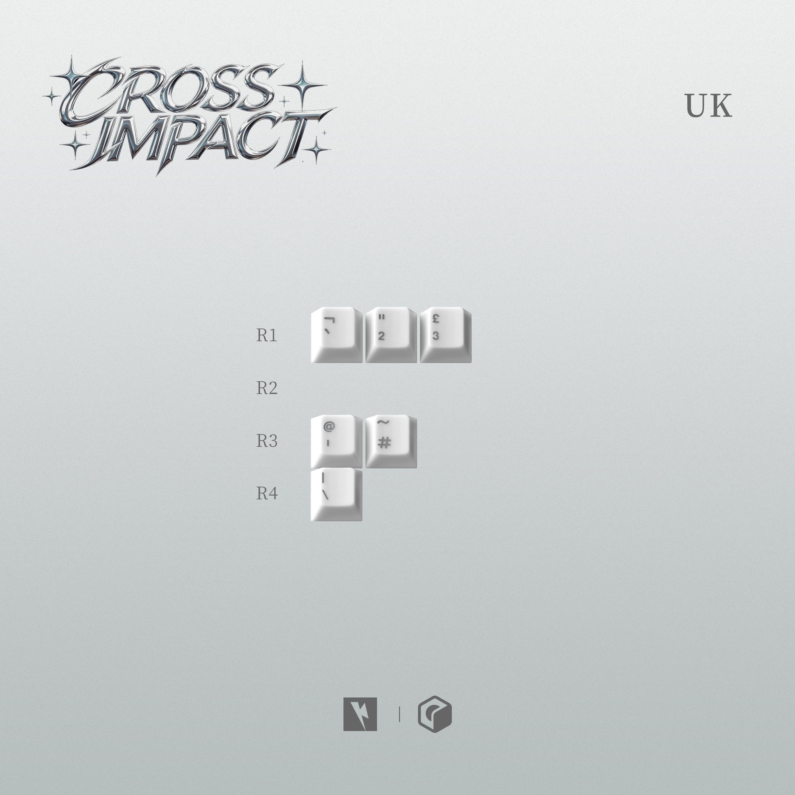 KKB Cross Impact - Cherry Profile ABS Triple-Shot Keycap Set