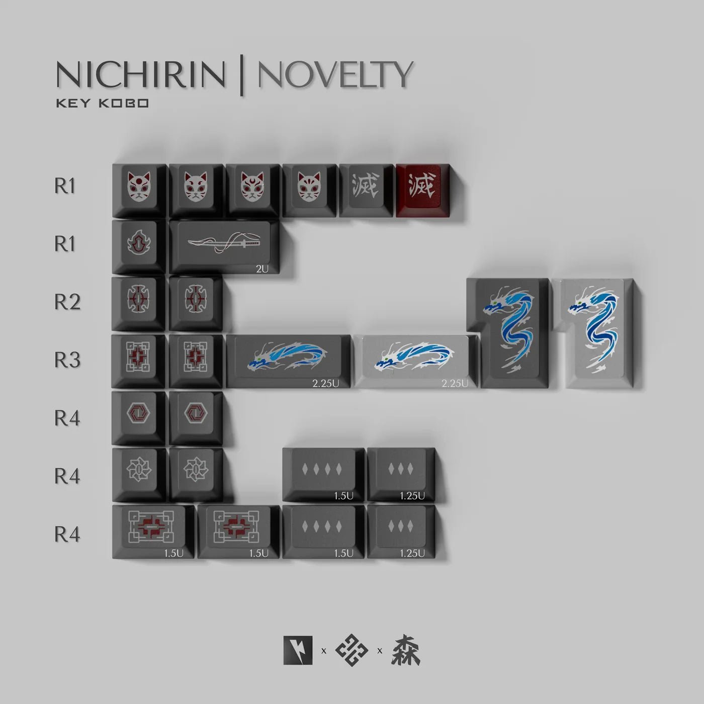 KKB Nichirin - Cherry Profile ABS Triple-Shot Keycap Set - MonacoKeys