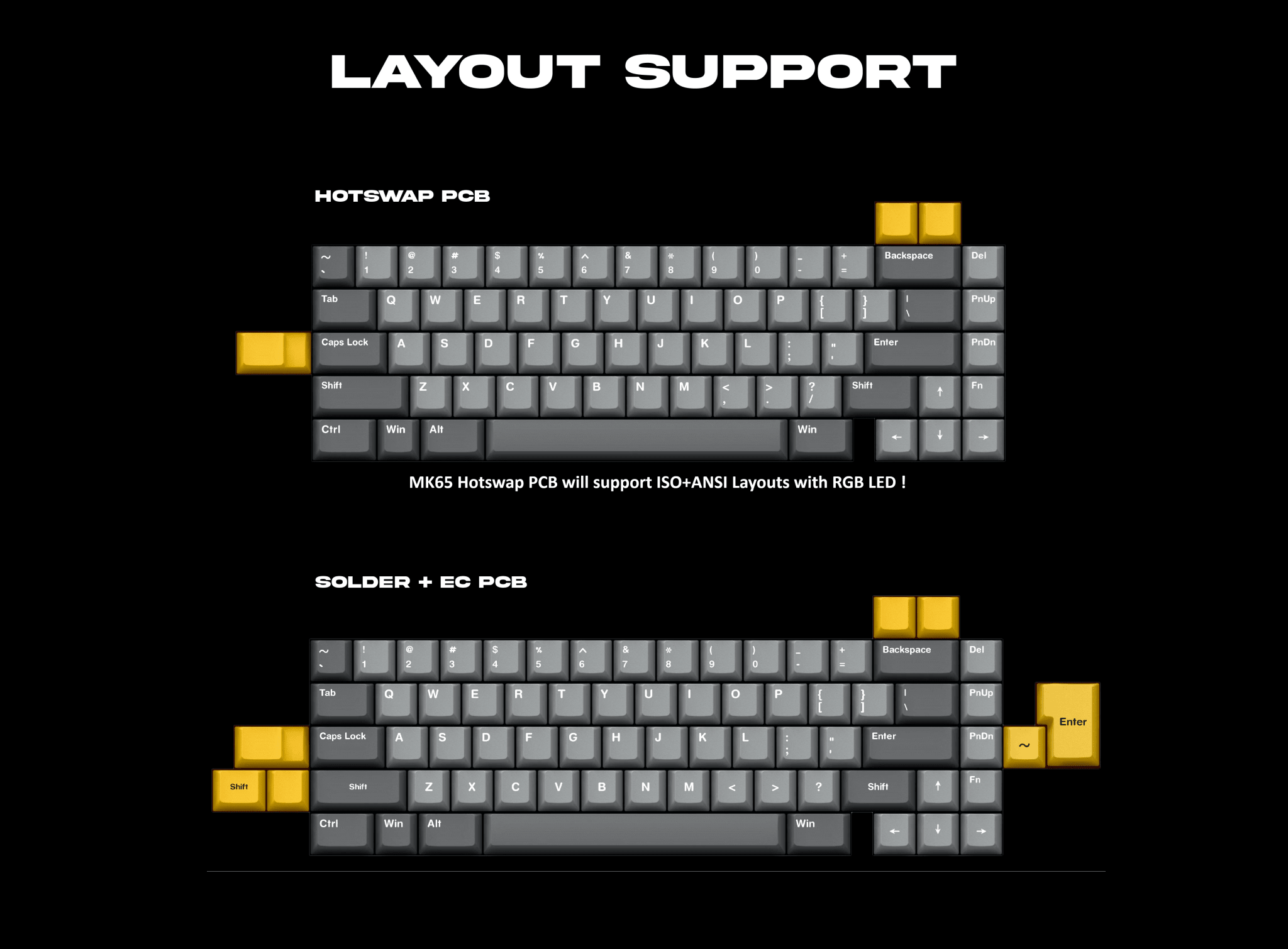 Kraze - 65% ISO+ANSI Mechanical Aluminium Keyboard Kit - MonacoKeys
