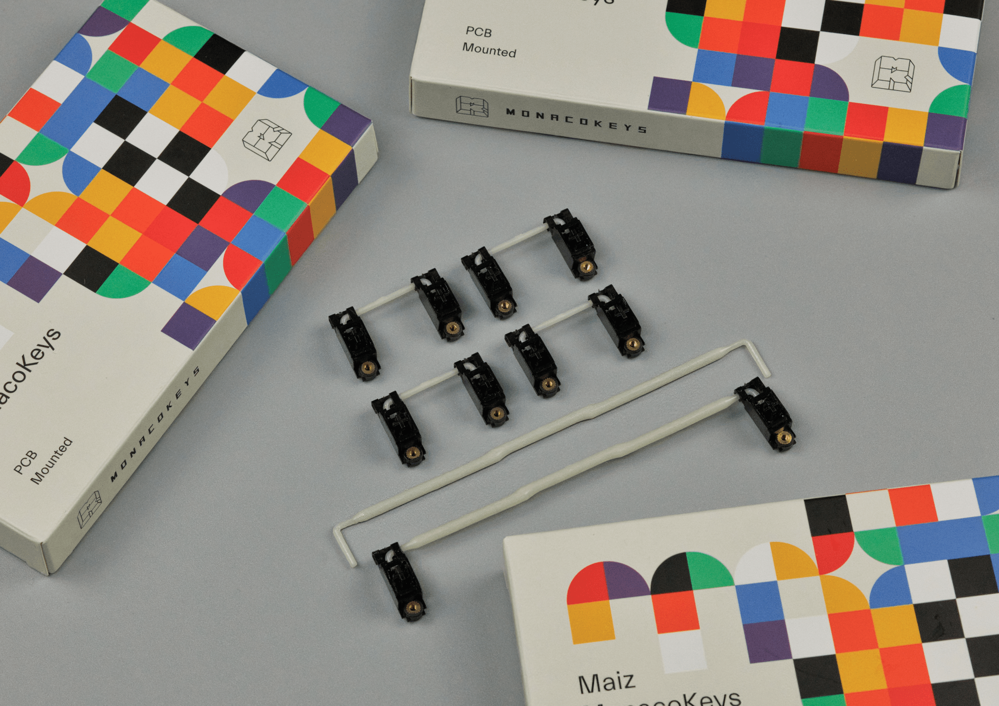 Maiz x MonacoKeys PCB - Mounted Screw - In Stabilizers - MonacoKeys