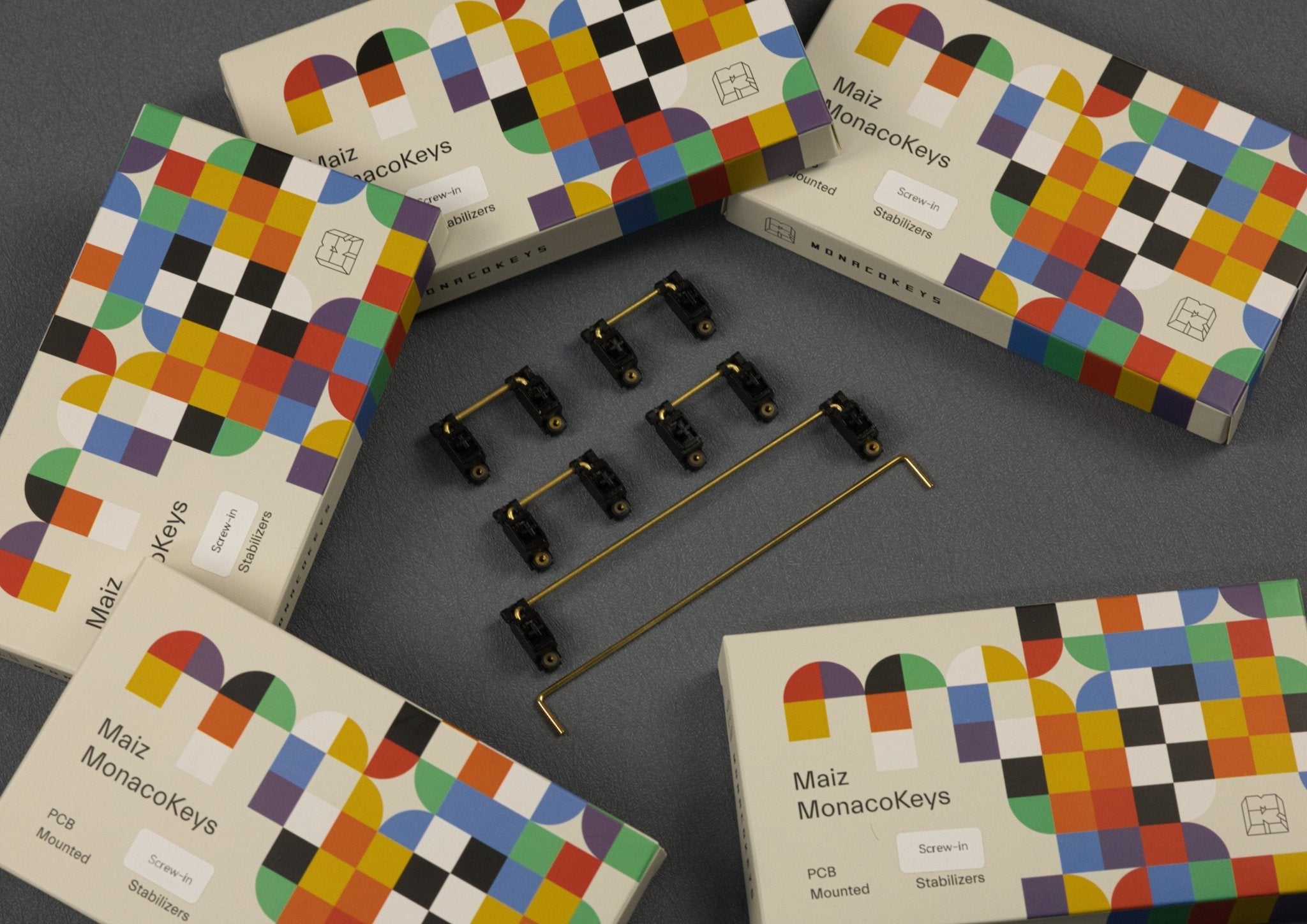 Maiz x MonacoKeys PCB - Mounted Screw - In Stabilizers - MonacoKeys