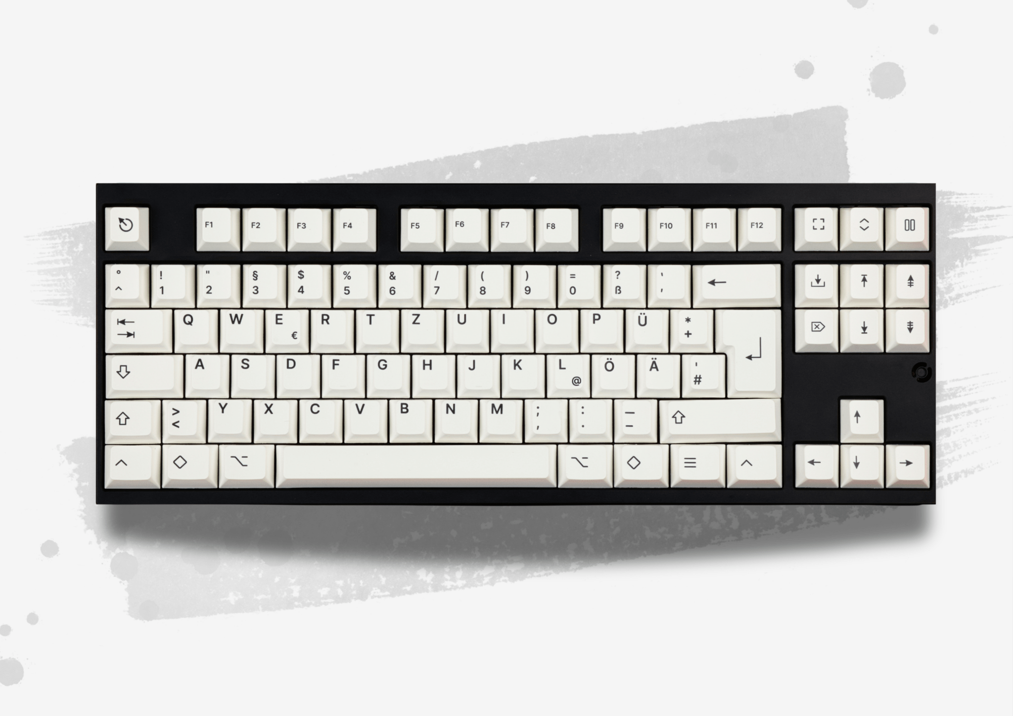 MK Black on White PBT Keycap Set - MonacoKeys