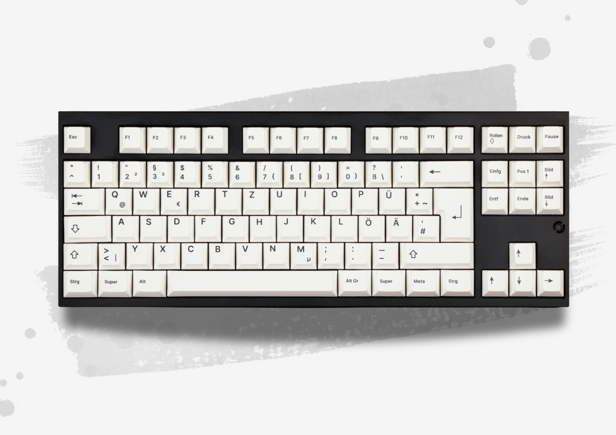 MK Black on White PBT Keycap Set - MonacoKeys