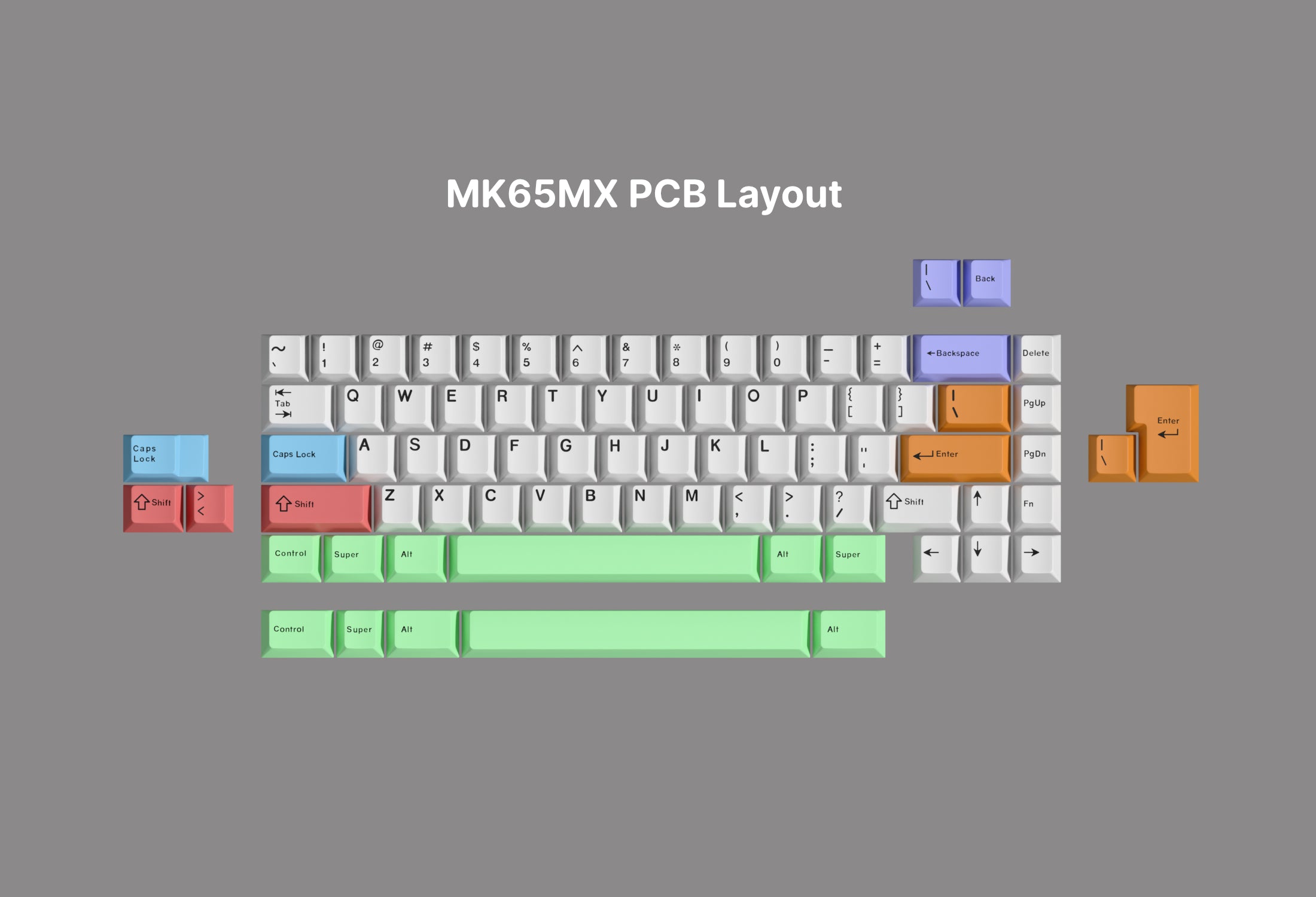 MK65MX - 65% Mechanical Keyboard PCB