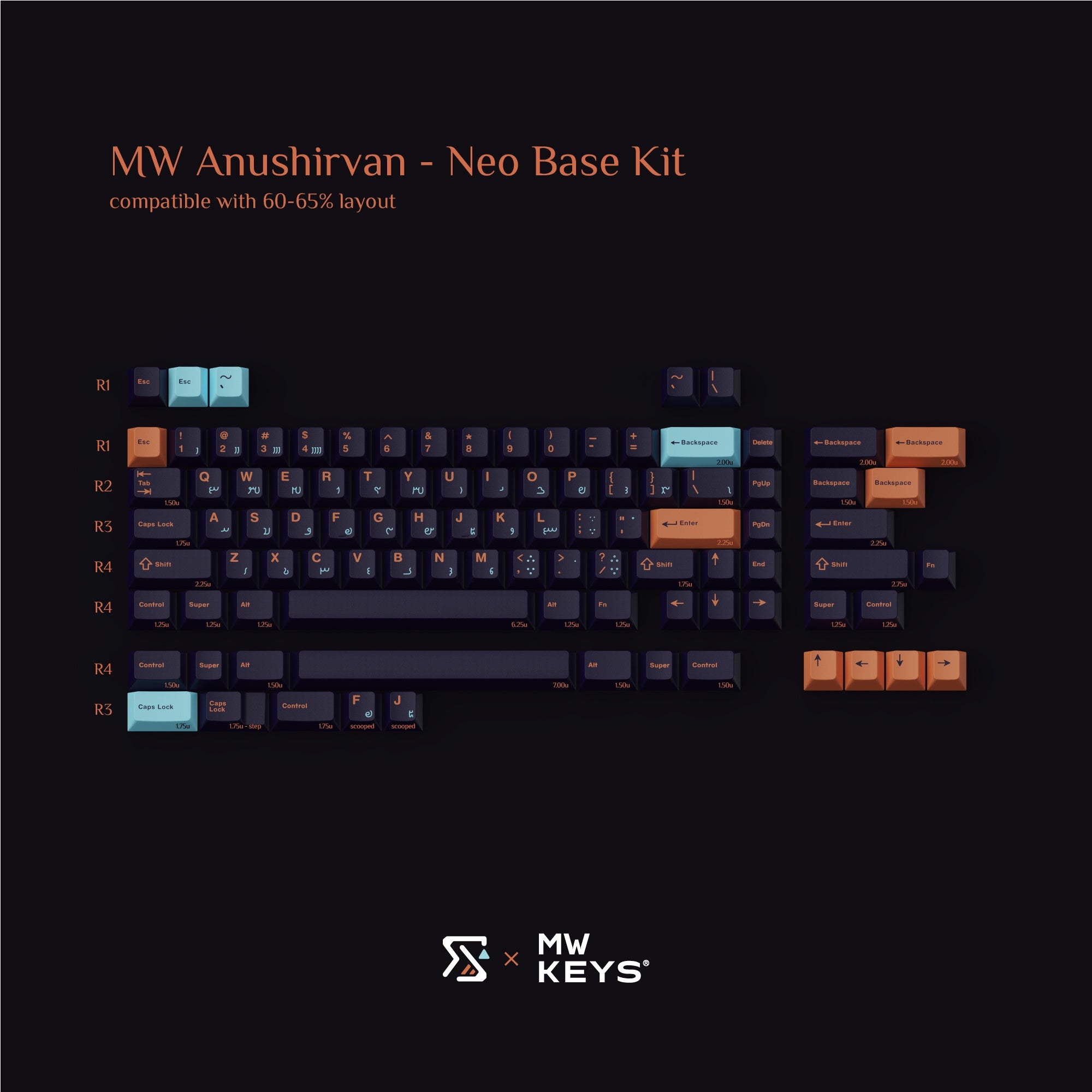 MW Anushirvan - ABS Double-Shot Keycap Set