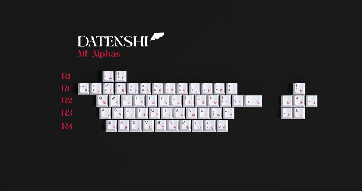 MW Datenshi Alt Alphas Kit (Render), off-white Alphas mit roten Hiragana-Sublegenden