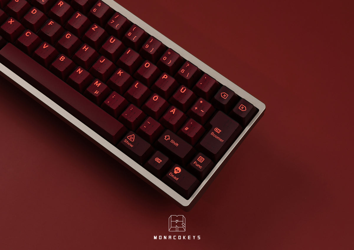 KAP Generation keycaps, close-up of the right-hand keys with Shift, Func and Enter