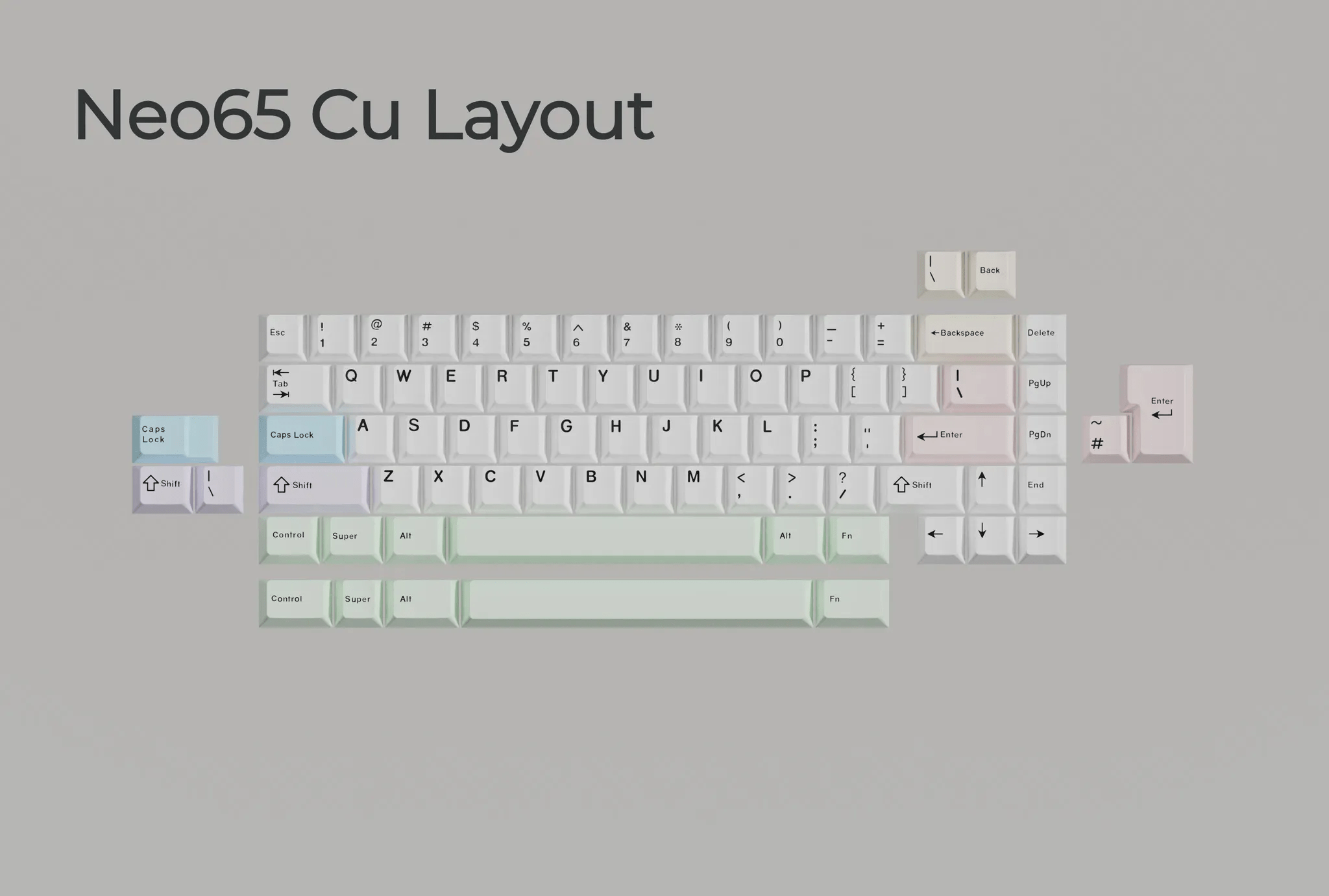Neo65 CU - 65% ISO+ANSI Mechanical Aluminium Custom Keyboard Kit [Preorder] - MonacoKeys