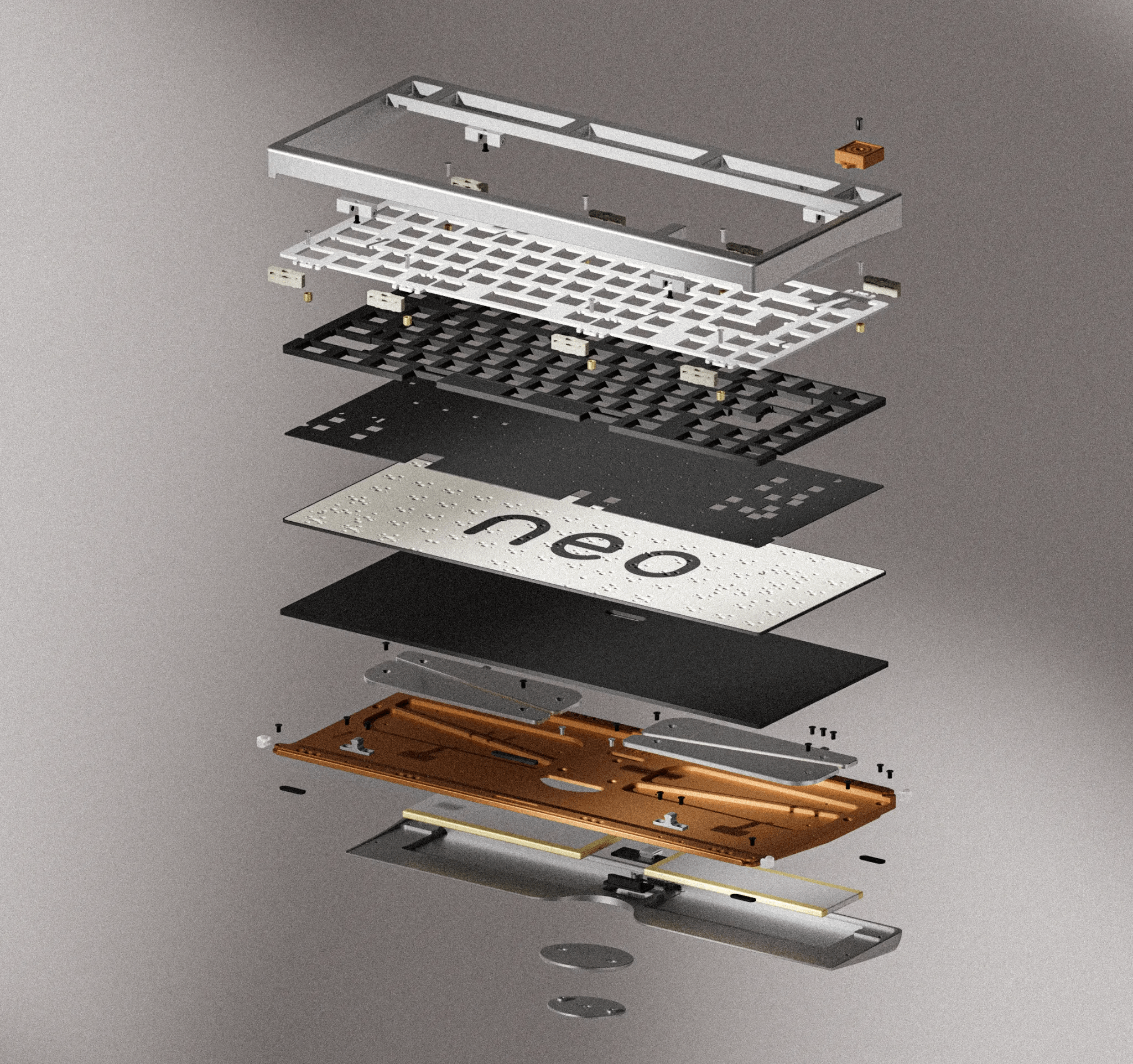 Neo75 CU - 75% Aluminium ISO/ANSI Keyboard Kit [Preorder] - MonacoKeys