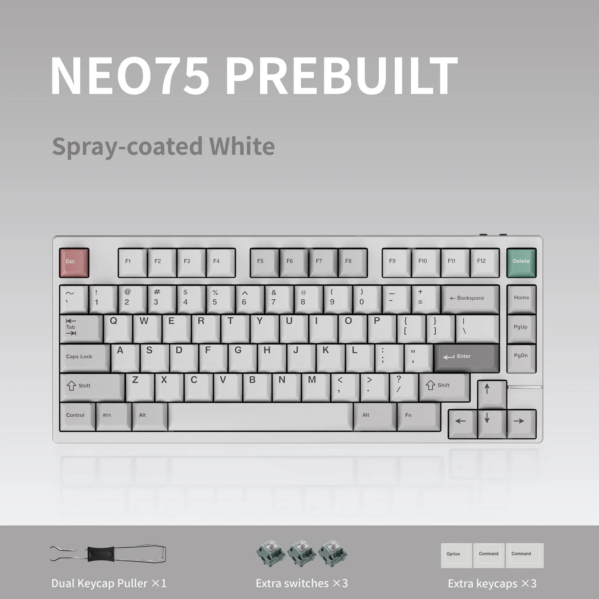 Neo75 Prebuilt - 75% Mechanical Aluminium Keyboard Kit - MonacoKeys