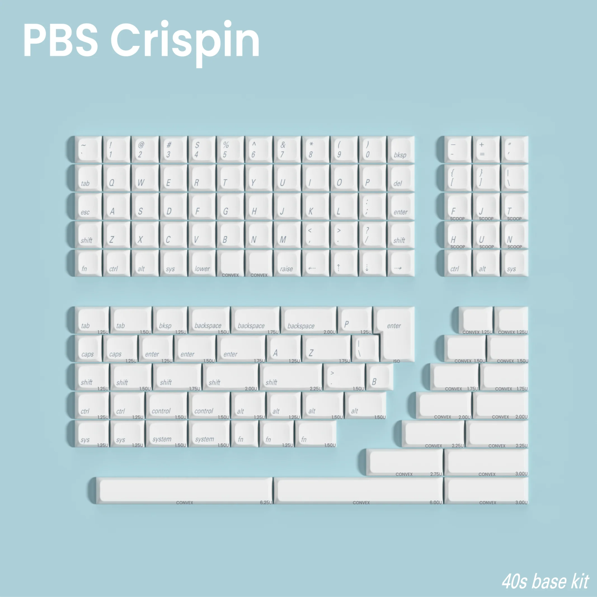 PBS Crispin PBT Dye-Sub Keycap Set - MonacoKeys