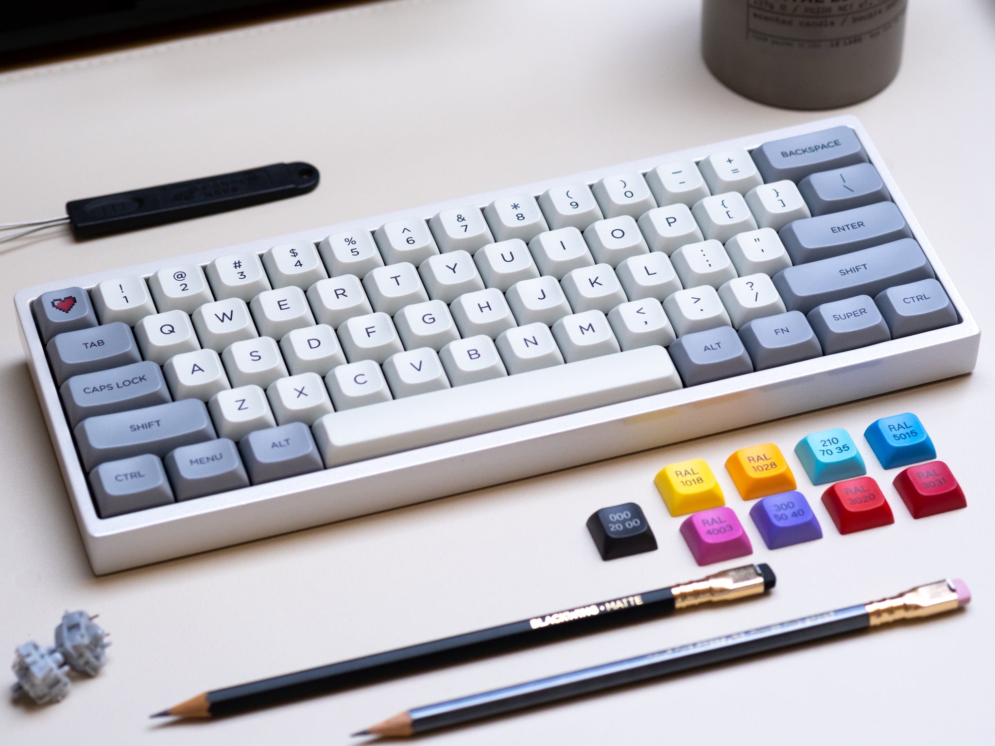 PBS Granite PBT Dye-Sub Keycap Set - MonacoKeys