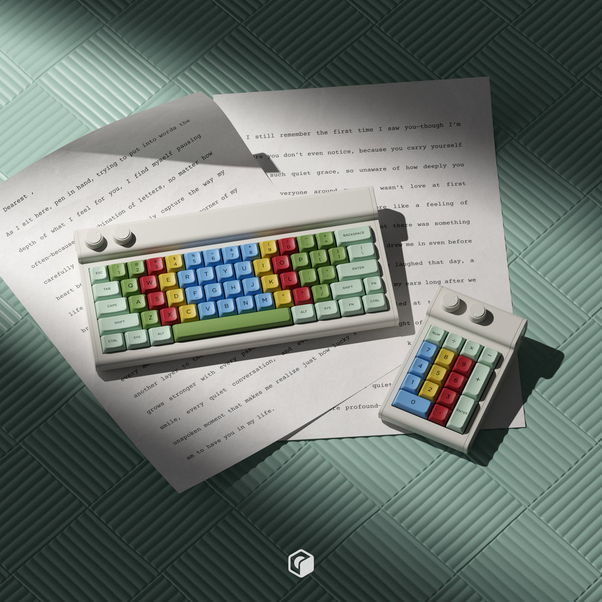 PBS Kids Typewriter PBT Dye-Sub Keycap Set