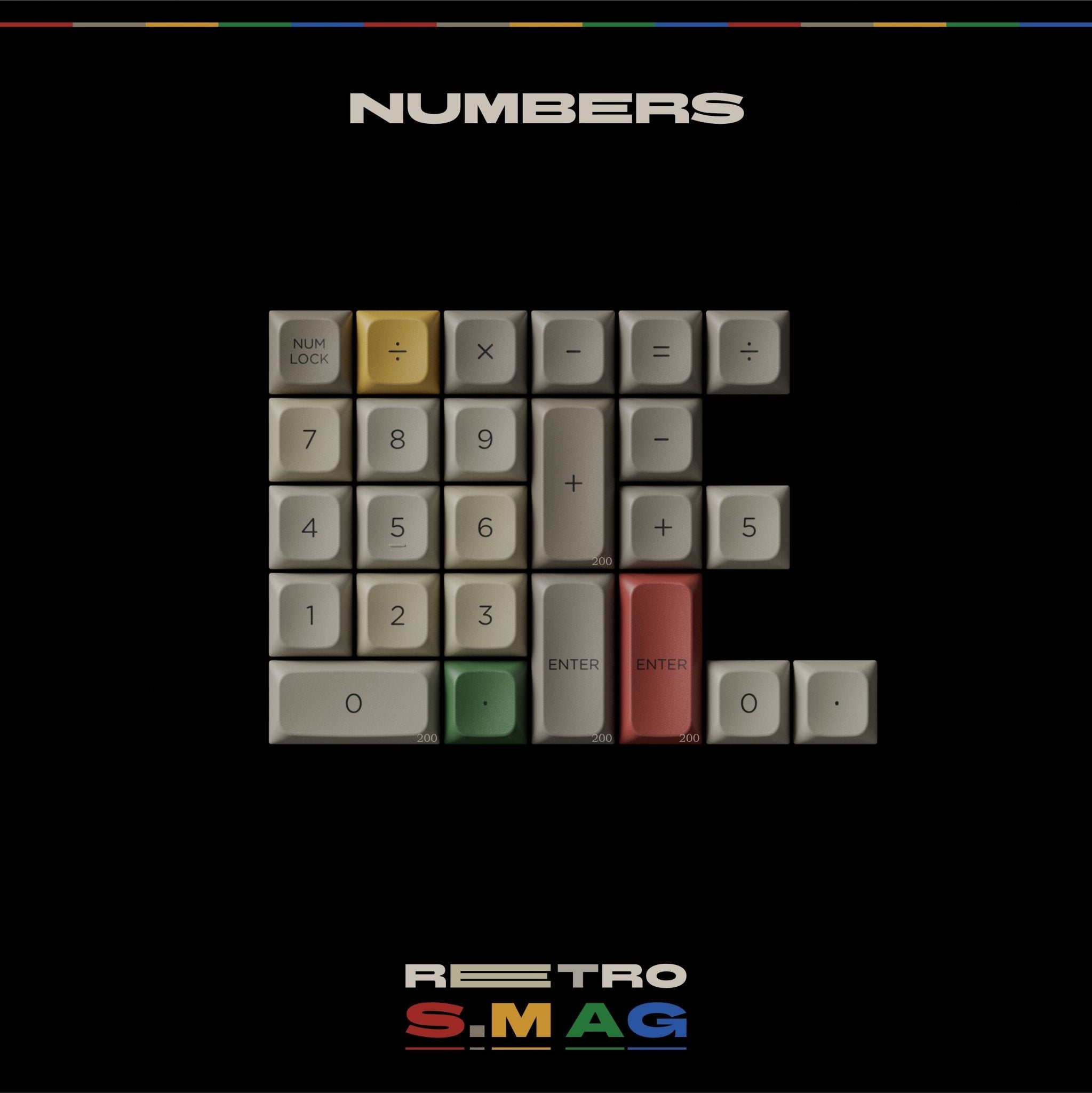 PBS Retro S.M AG PBT Dye-Sub Keycap Set - MonacoKeys