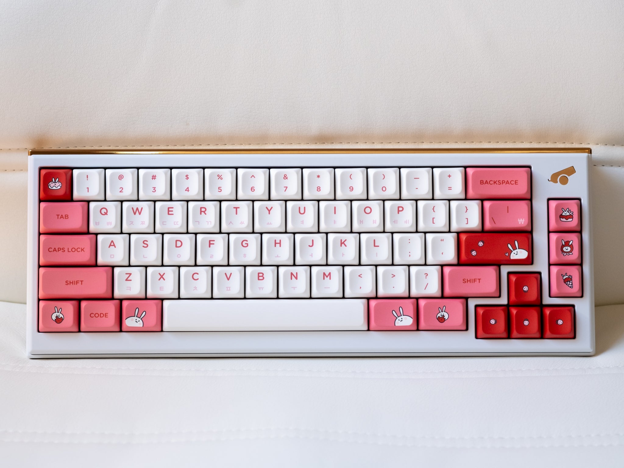 PBS Strawberry Milk PBT Dye - Sub Keycap Set [Group - Buy] - MonacoKeys