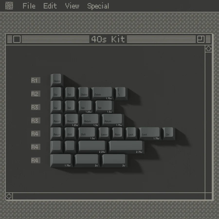 PBTFans 1984 Dark - Dye-Sub PBT Keycap Set - MonacoKeys