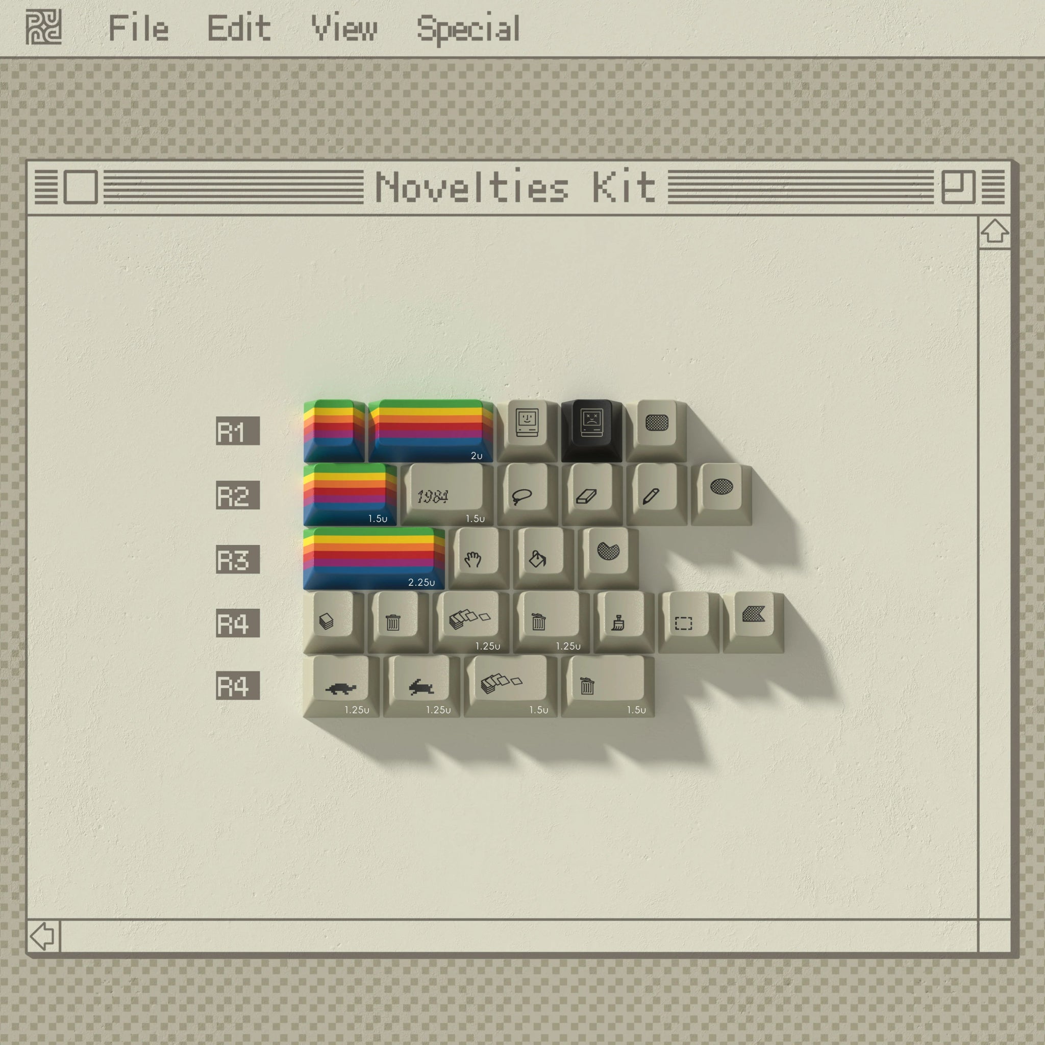 PBTFans 1984 R2 - Dye-Sub PBT Keycap Set - MonacoKeys
