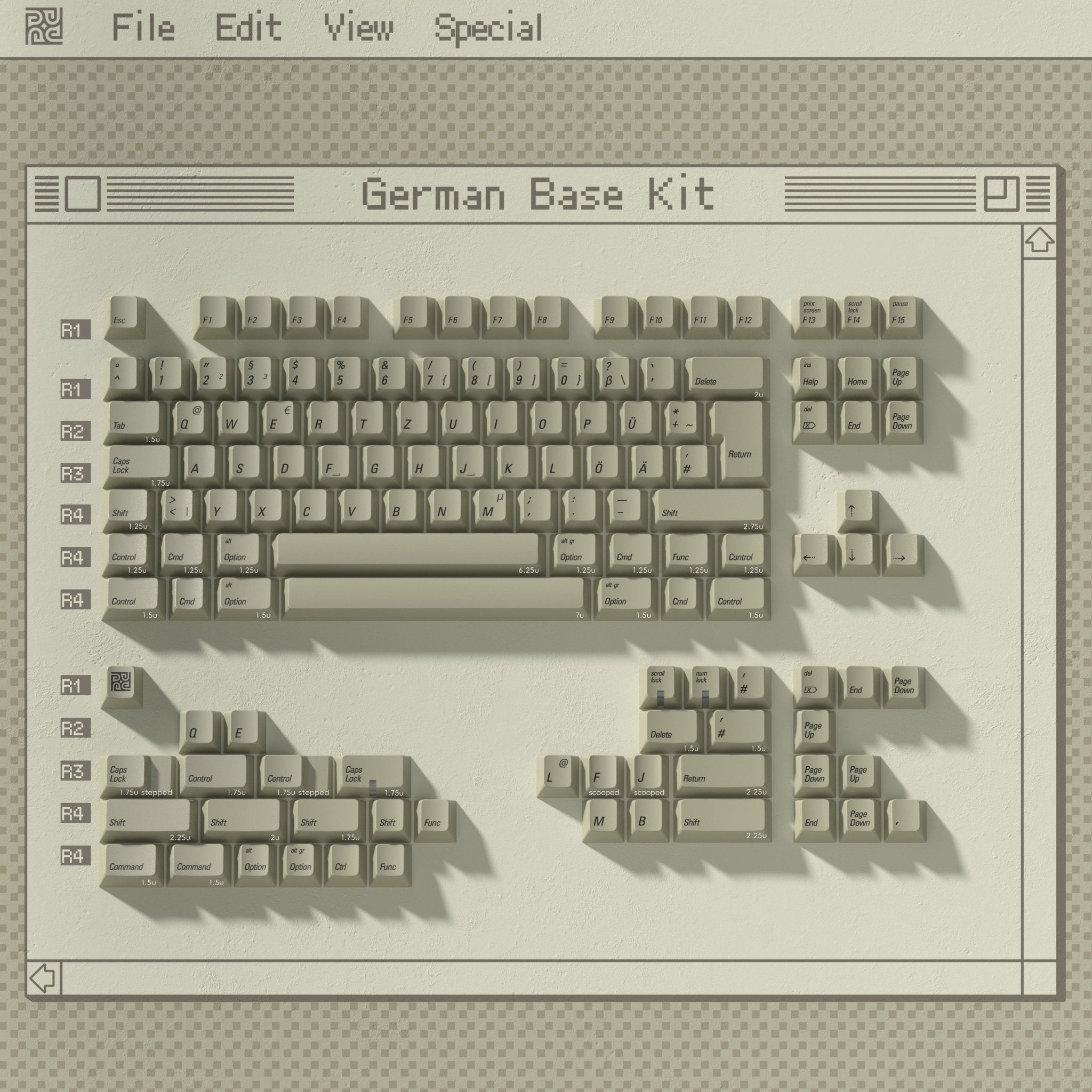 PBTFans 1984 R2 - Dye-Sub PBT Keycap Set - MonacoKeys