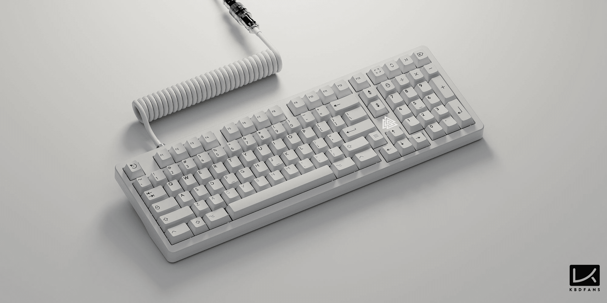 PBTfans BoW Black on White Double - Shot PBT Keycap Set - MonacoKeys