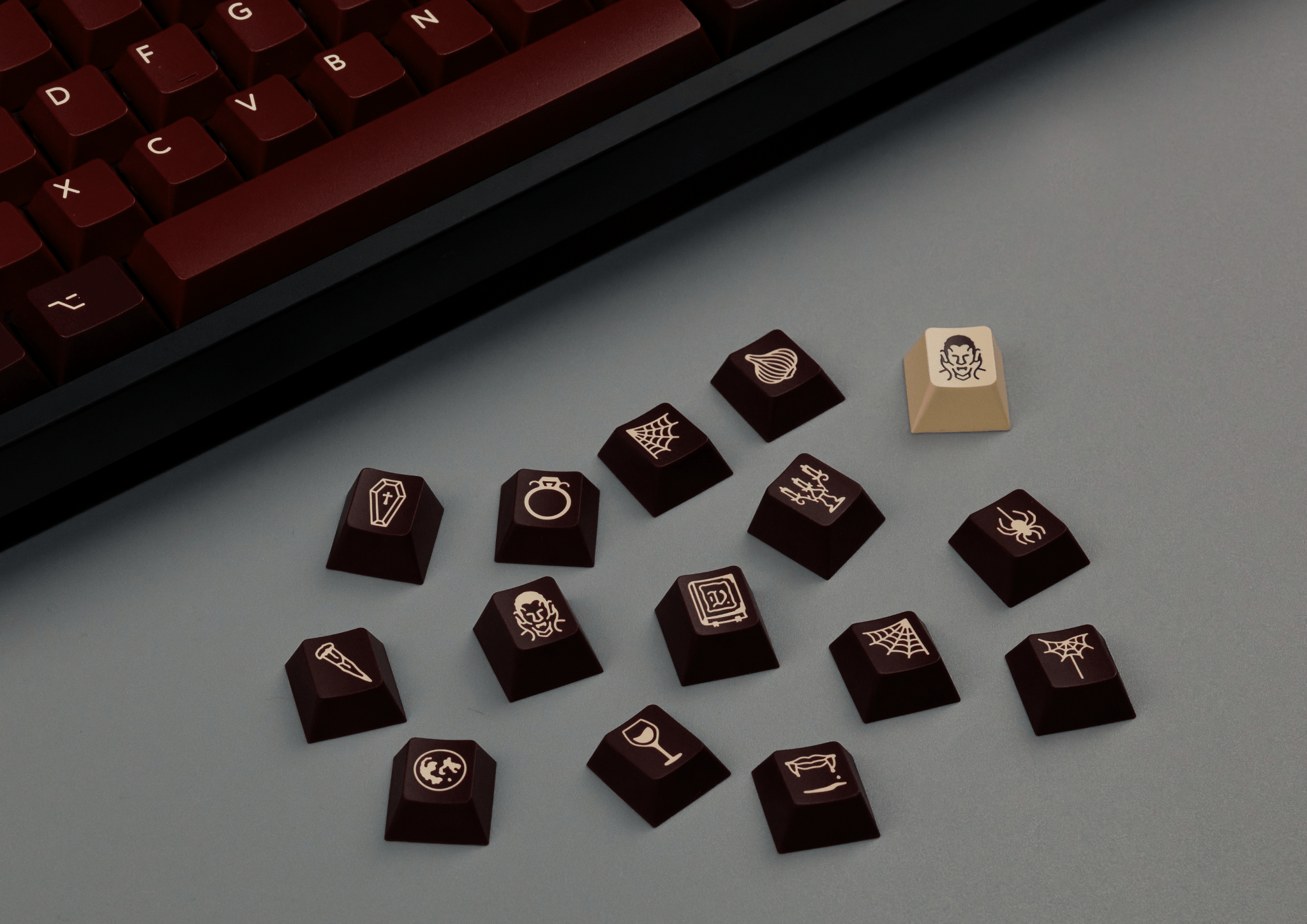 PBTfans Count Dracula Double-Shot ABS Keycap Set - MonacoKeys