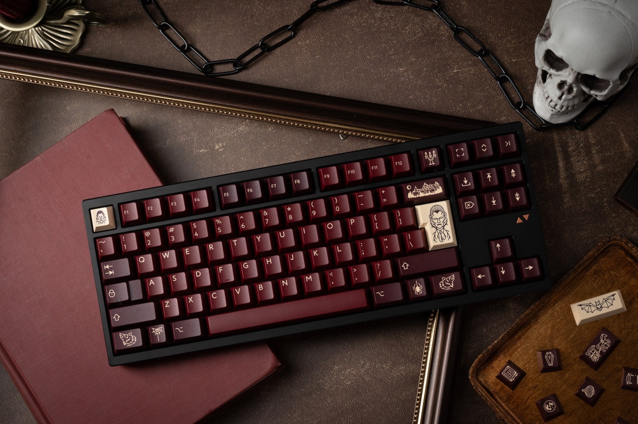 PBTfans Count Dracula Double-Shot ABS Keycap Set - MonacoKeys